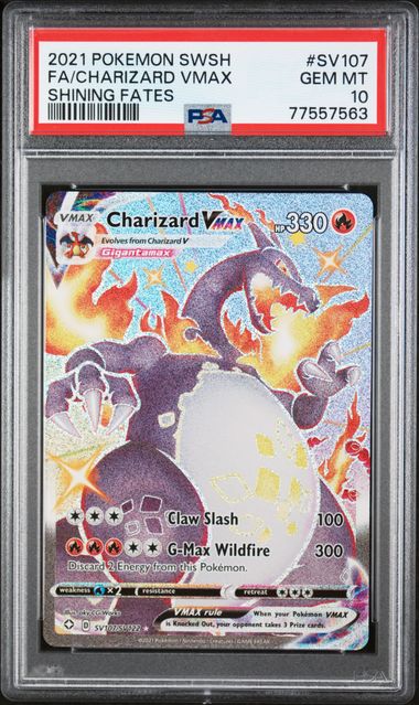 Charizard VMAX - PSA 10 - Full Art Shiny Vault - Shining Fates SV107/SV122 - Pokemon