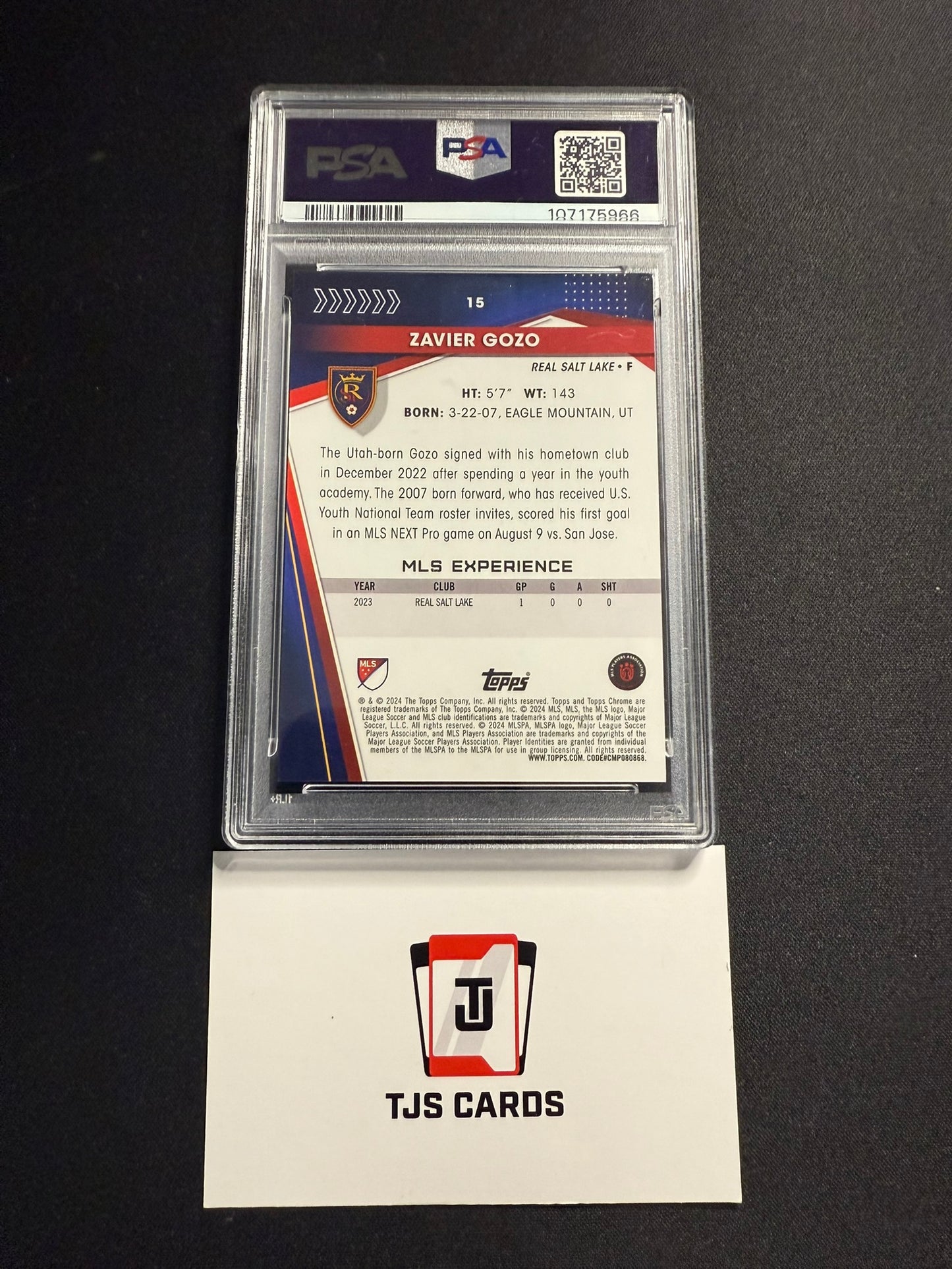 Zavier Gozo - PSA 8 - Rookie Gold /50 - TOPPS Chrome MLS 2024