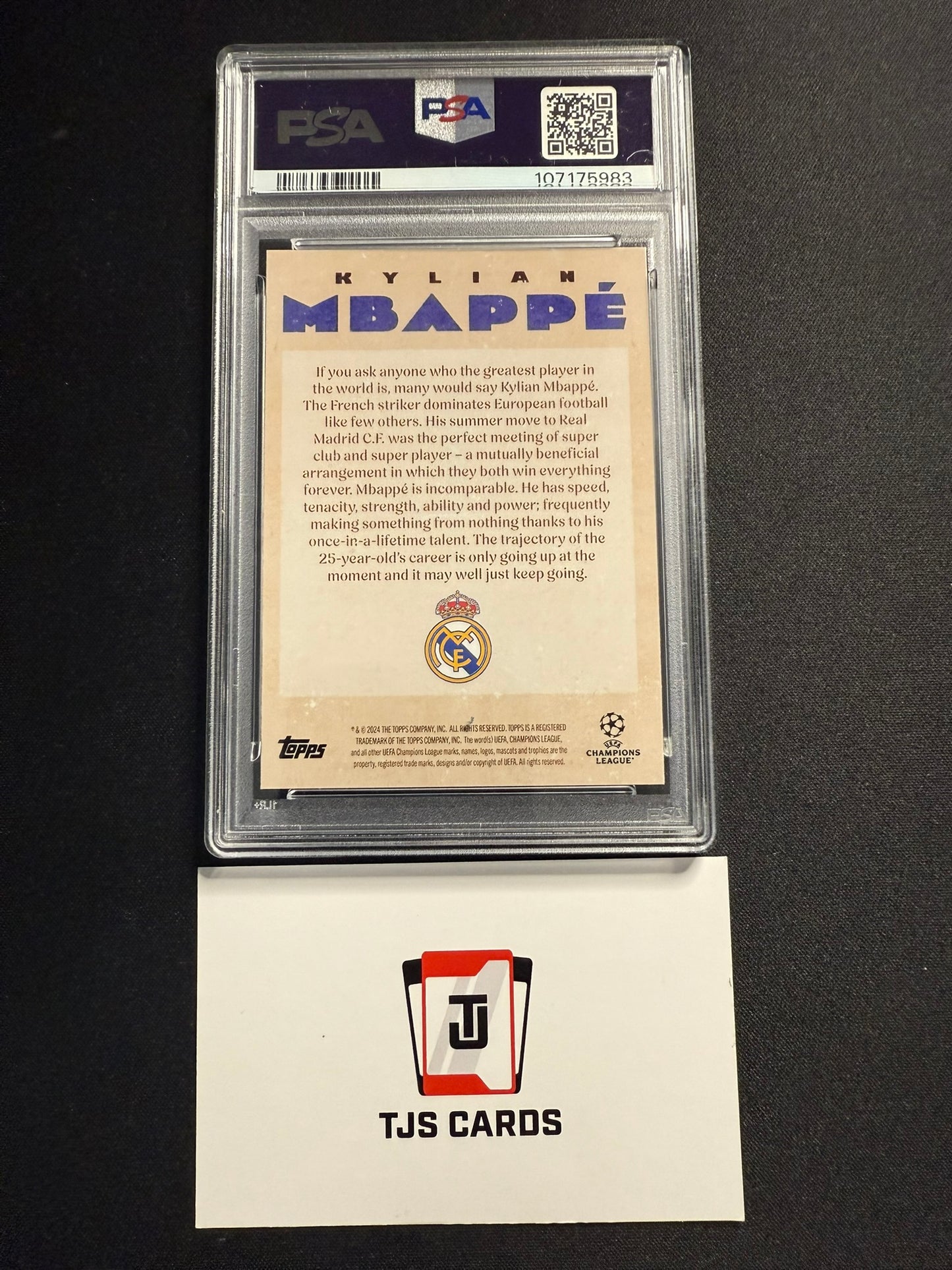 Kylian Mbappe - PSA 8 - Artistry - TOPPS Deco UCC 2024/25