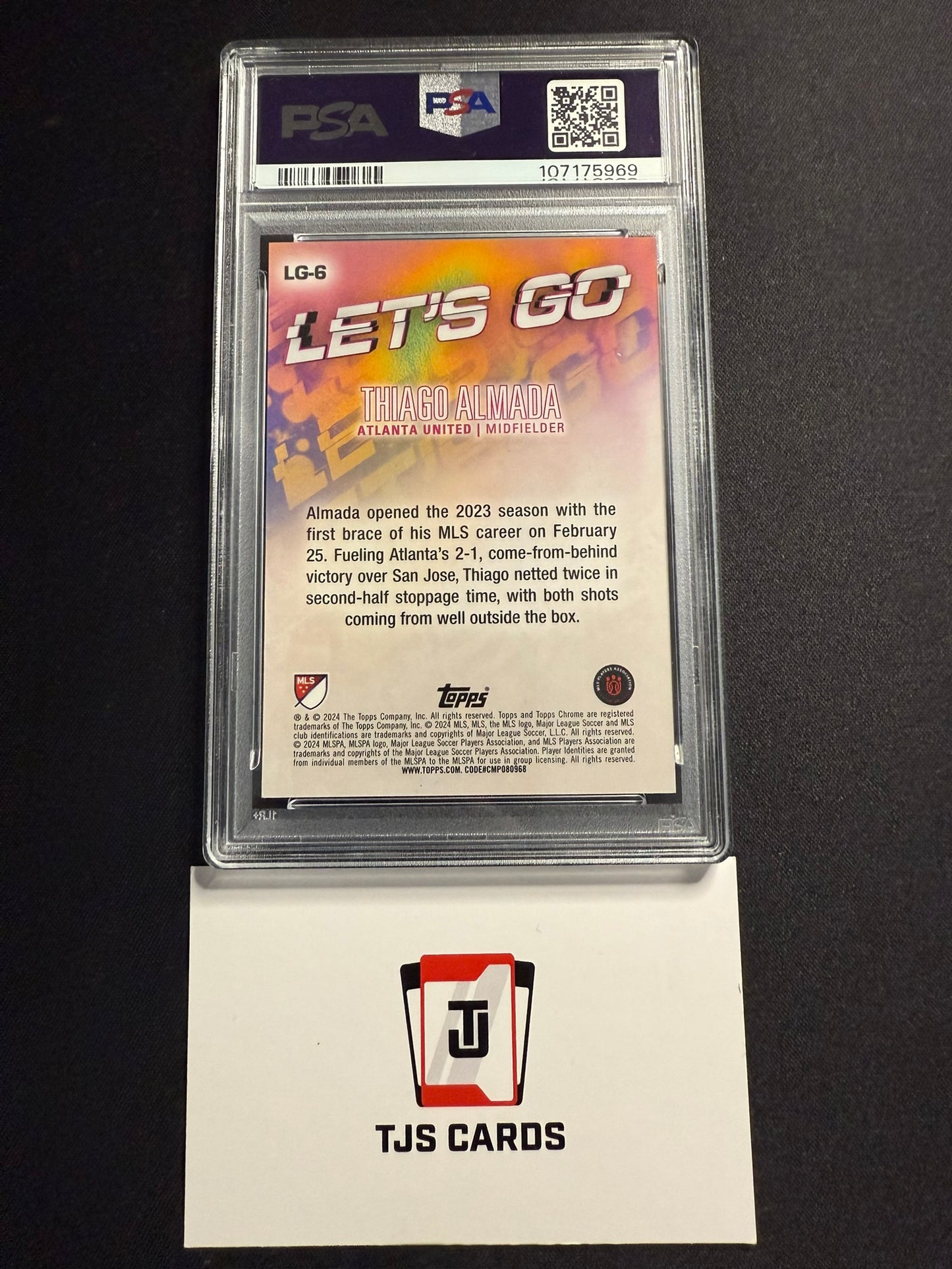 Thiago Almada - PSA 9 - Let's Go! - TOPPS Chrome MLS 2024