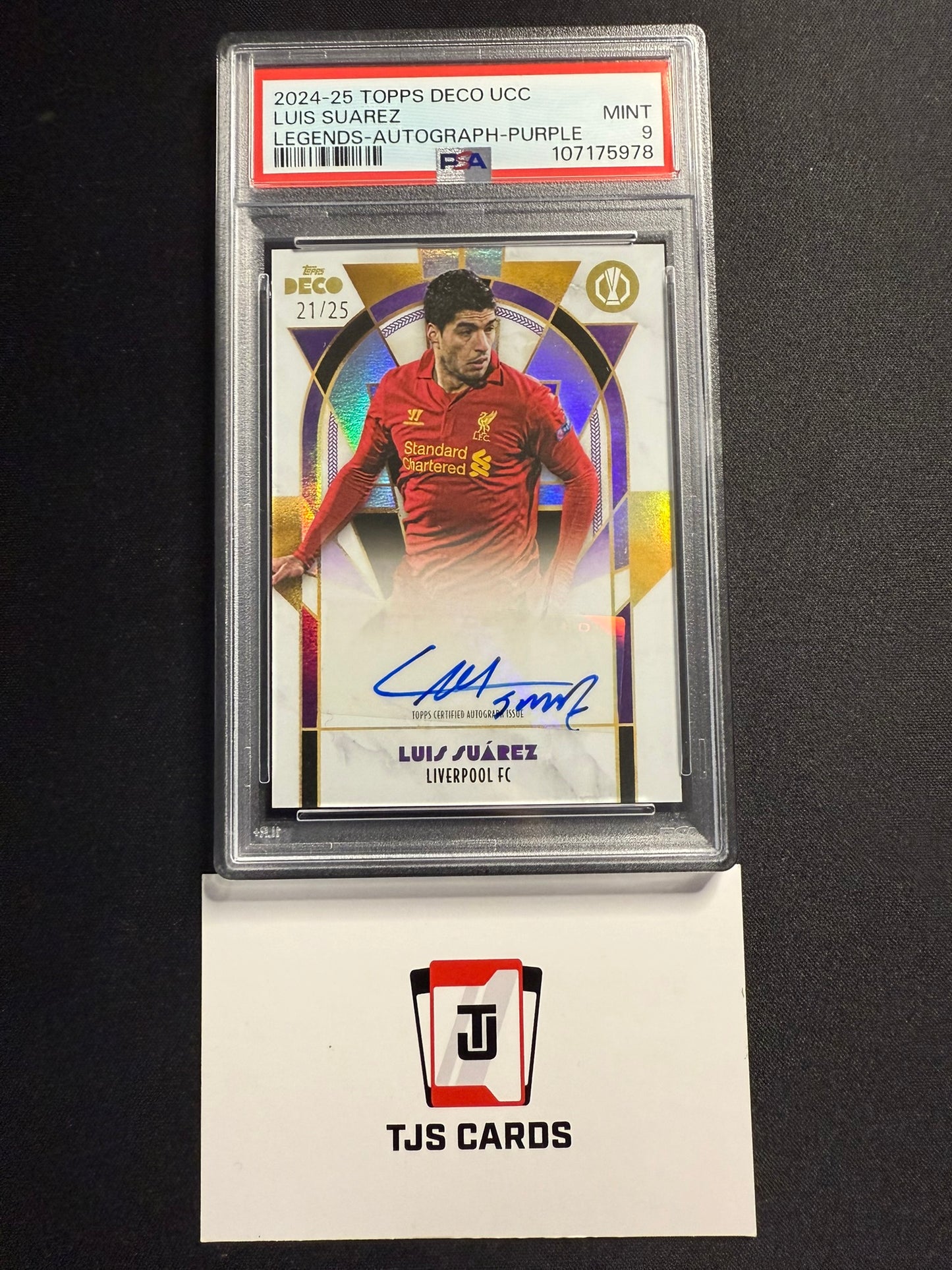 Luis Suarez - PSA 9 - Auto /25 - TOPPS Deco UCC 2024/25