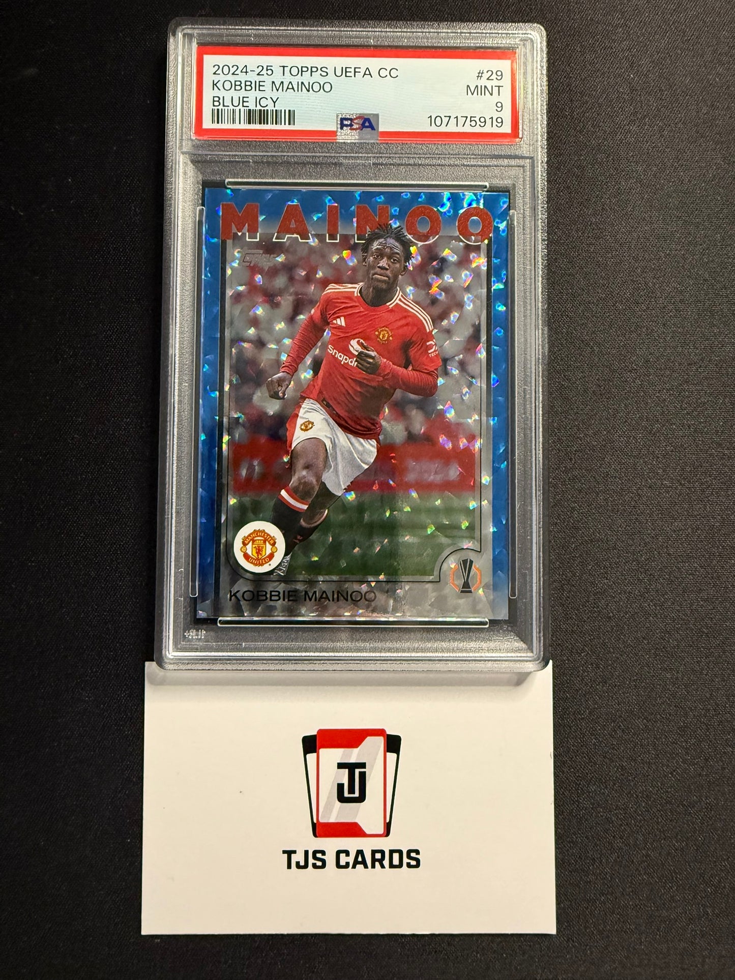 Kobbie Mainoo - PSA 9 - Blue Icy /75 - TOPPS UCC 2024/25