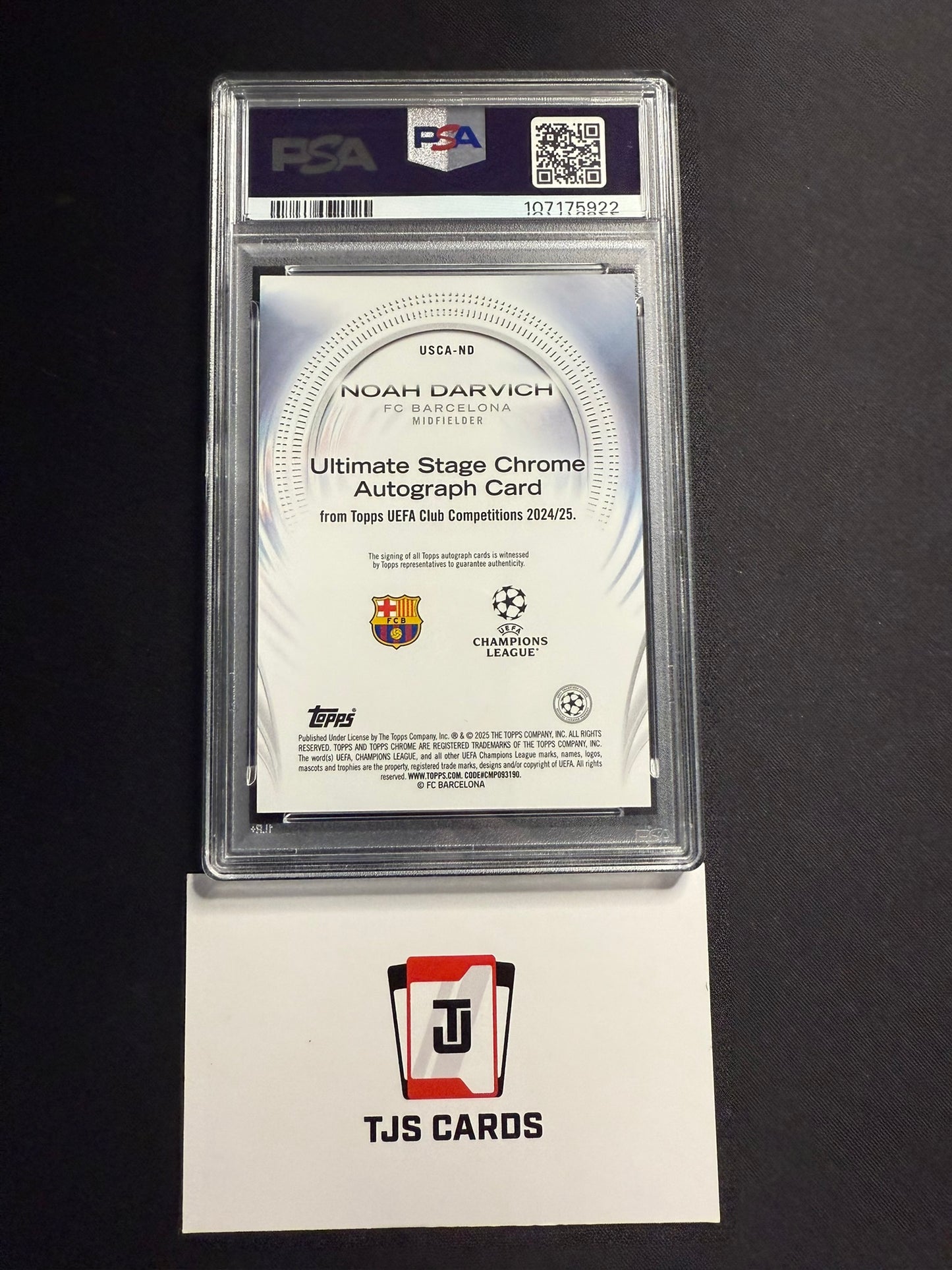 Noah Darvich - PSA 9 - Ultimate Stage Rookie Auto - TOPPS UCC 2024/25