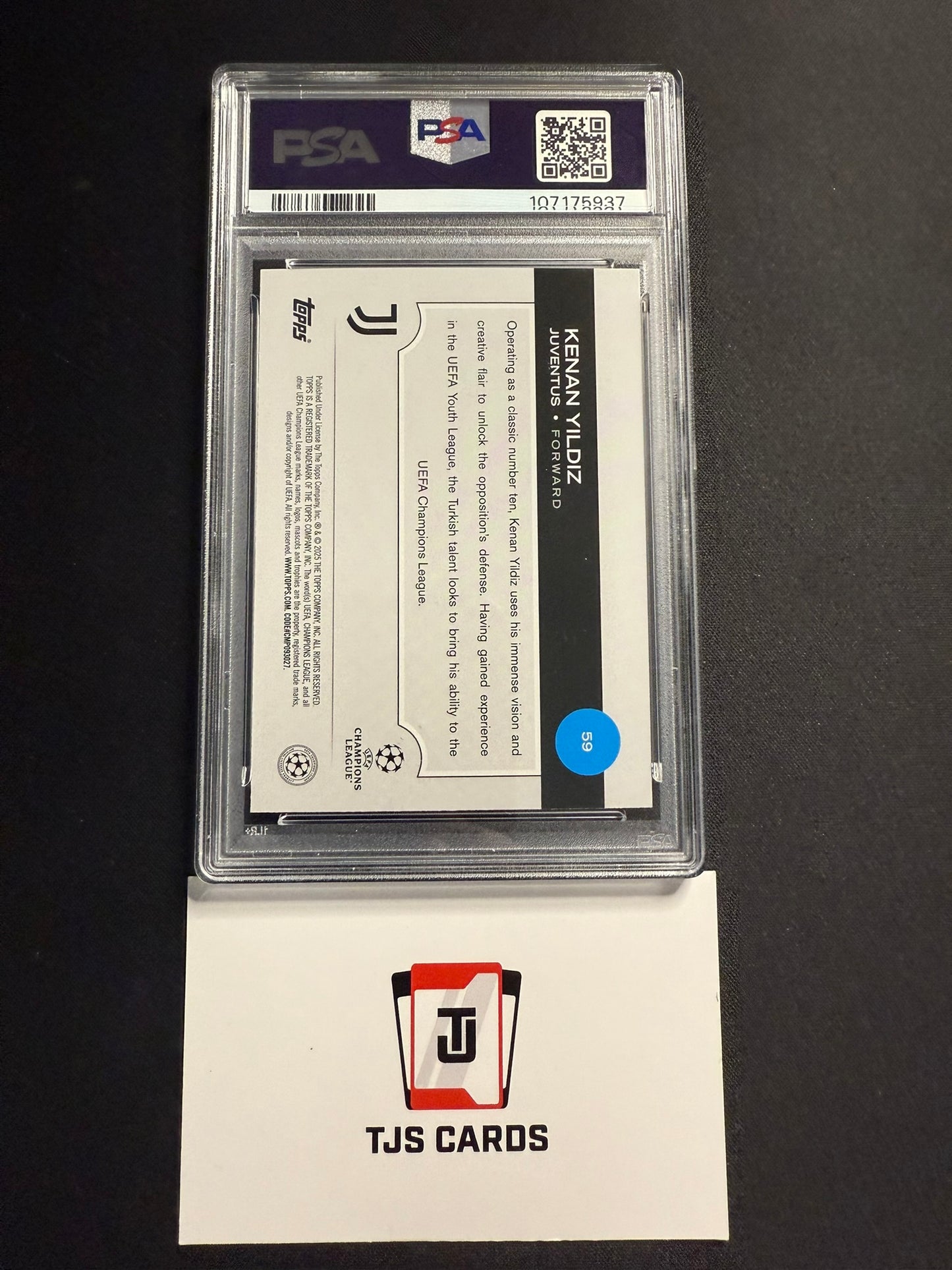 Kenan Yildiz - PSA 9 - Red Flowfractor - TOPPS UCC 2024/25