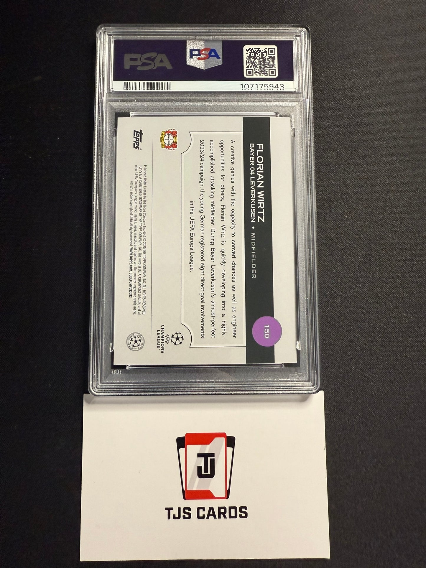 Florian Wirtz - PSA 9 - SP Image Variation - TOPPS UCC 2024/25
