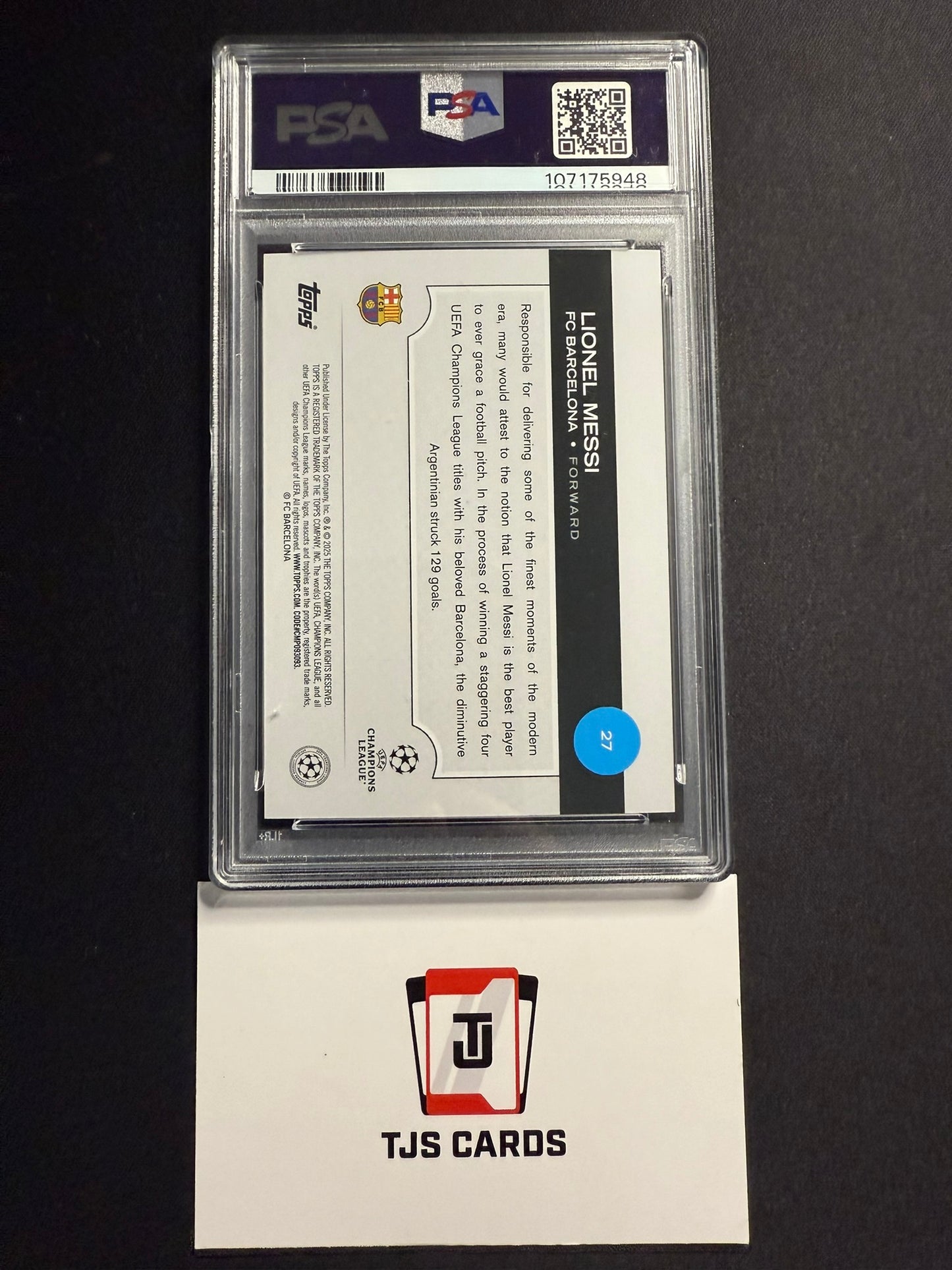 Lionel Messi - PSA 9 - SP Image Variation - TOPPS UCC 2024/25