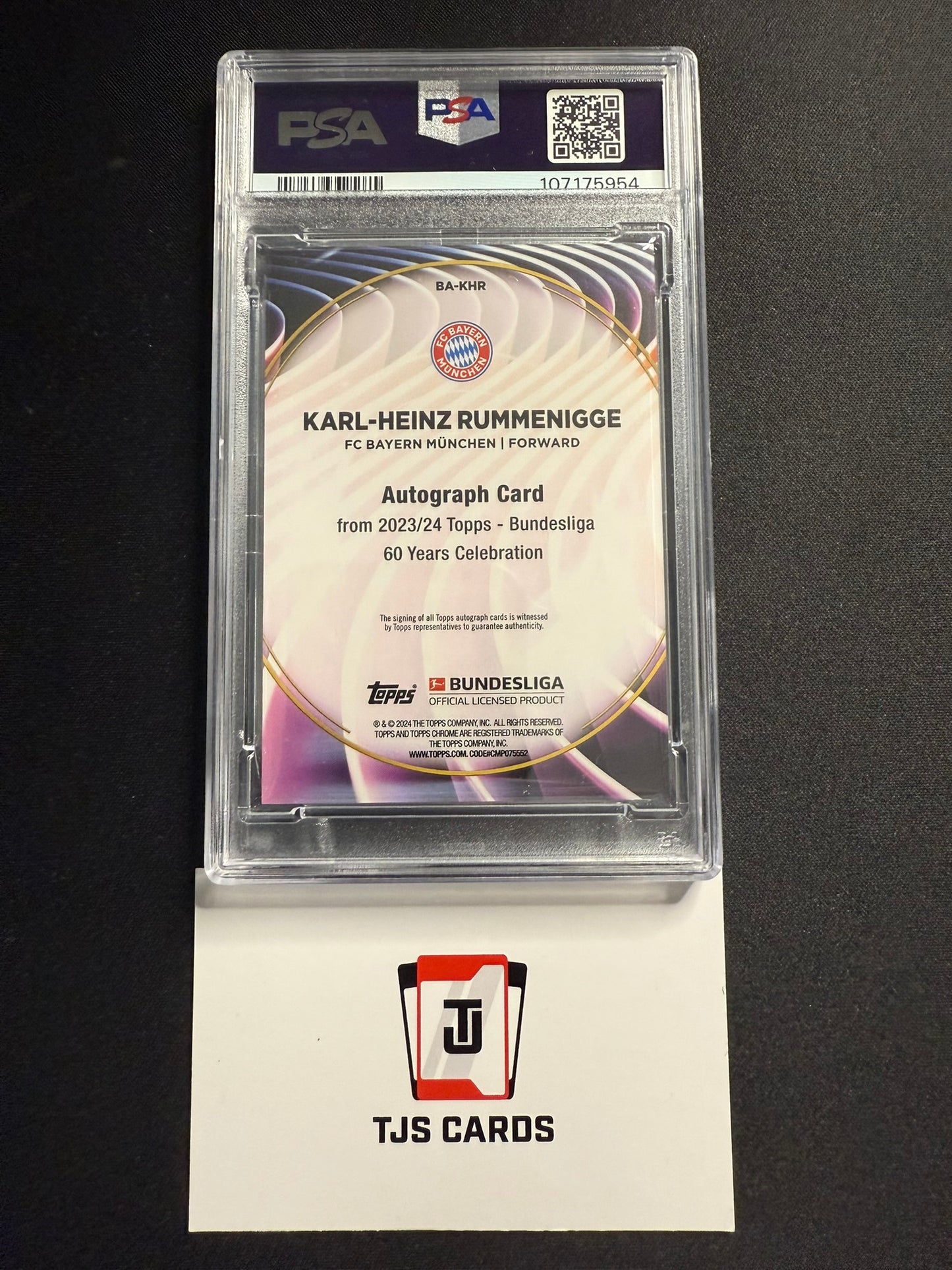 Karl-Heinz Rummenigge - PSA 10 - Auto /40 - TOPPS Bundesliga 60 2023/24