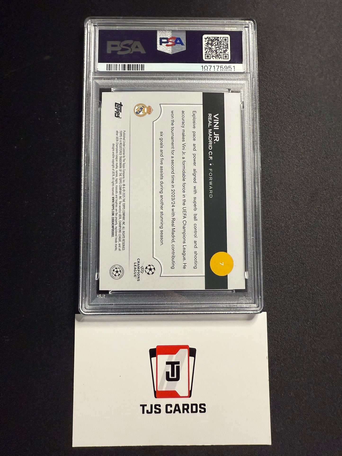 Vini Jr. - PSA 10 - Image Variation SP - TOPPS UCC 2024/25