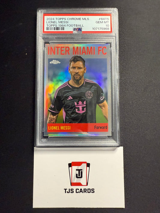 Lionel Messi - PSA 10 - 1964 Throwback - TOPPS Chrome MLS 2024