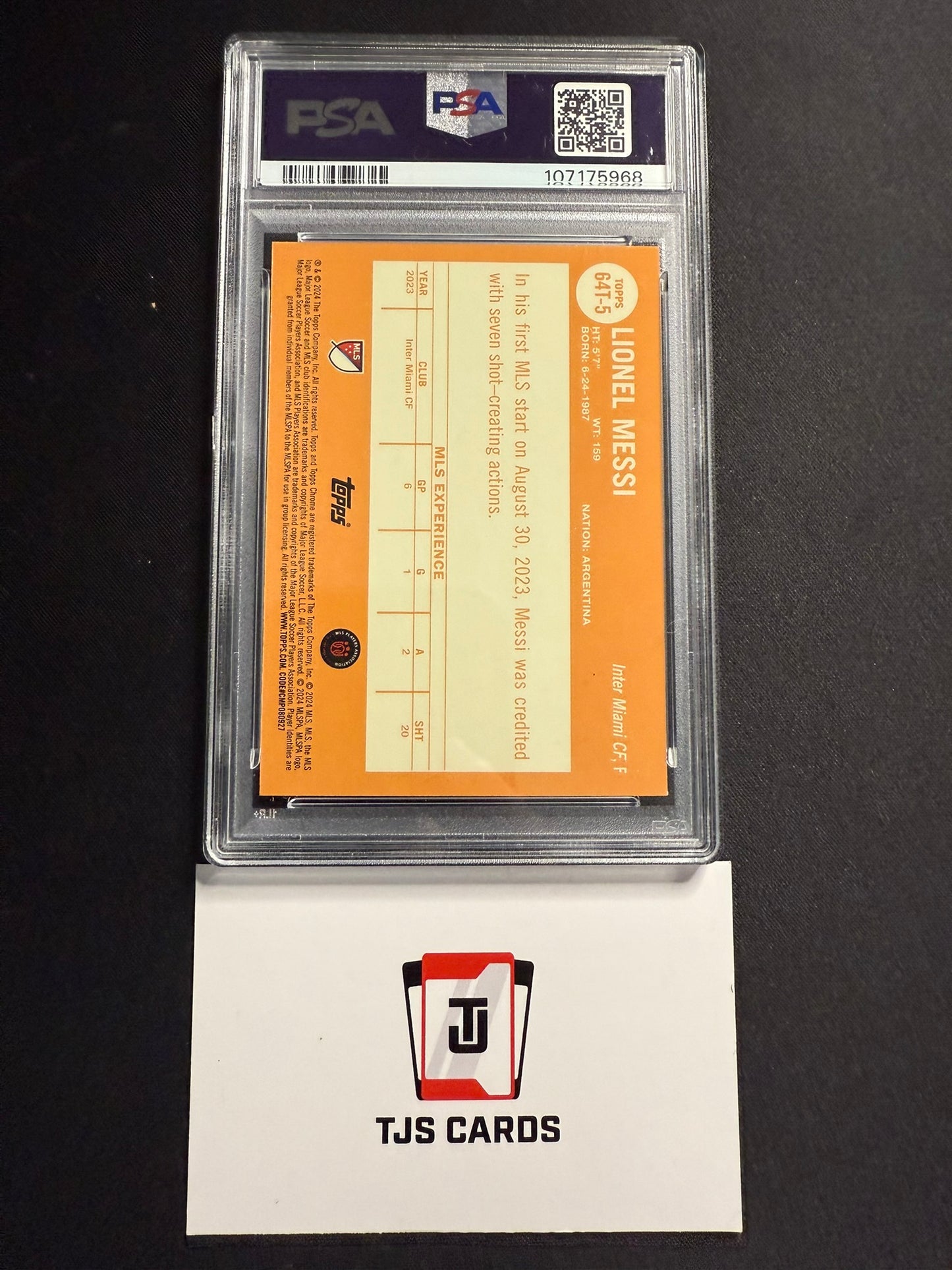 Lionel Messi - PSA 10 - 1964 Throwback - TOPPS Chrome MLS 2024