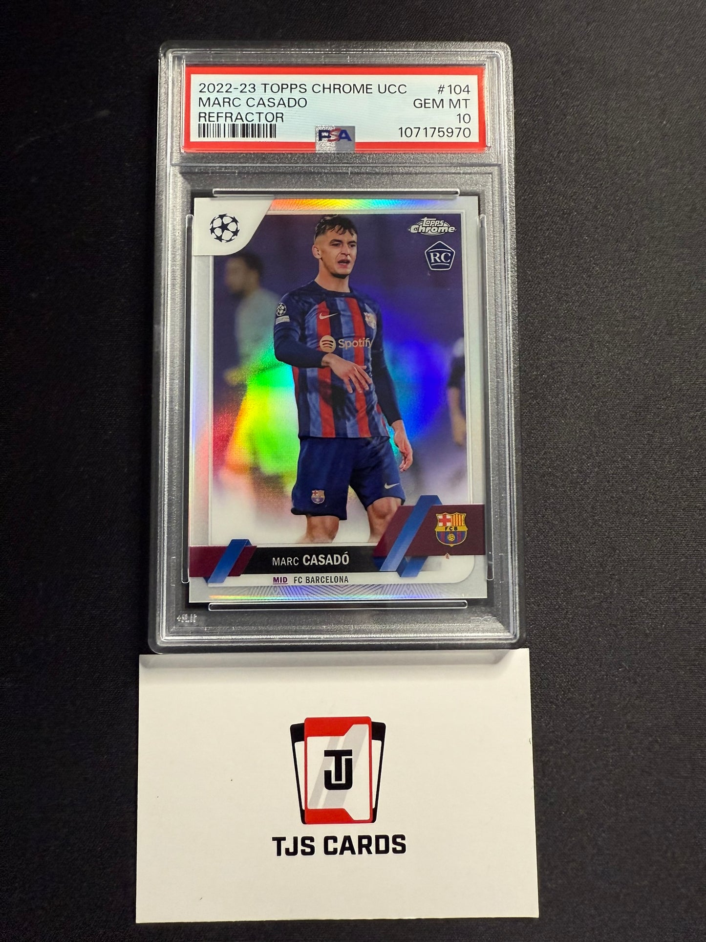Marc Casado - PSA 10 - Rookie Refractor - TOPPS Chrome UCC 2022/23