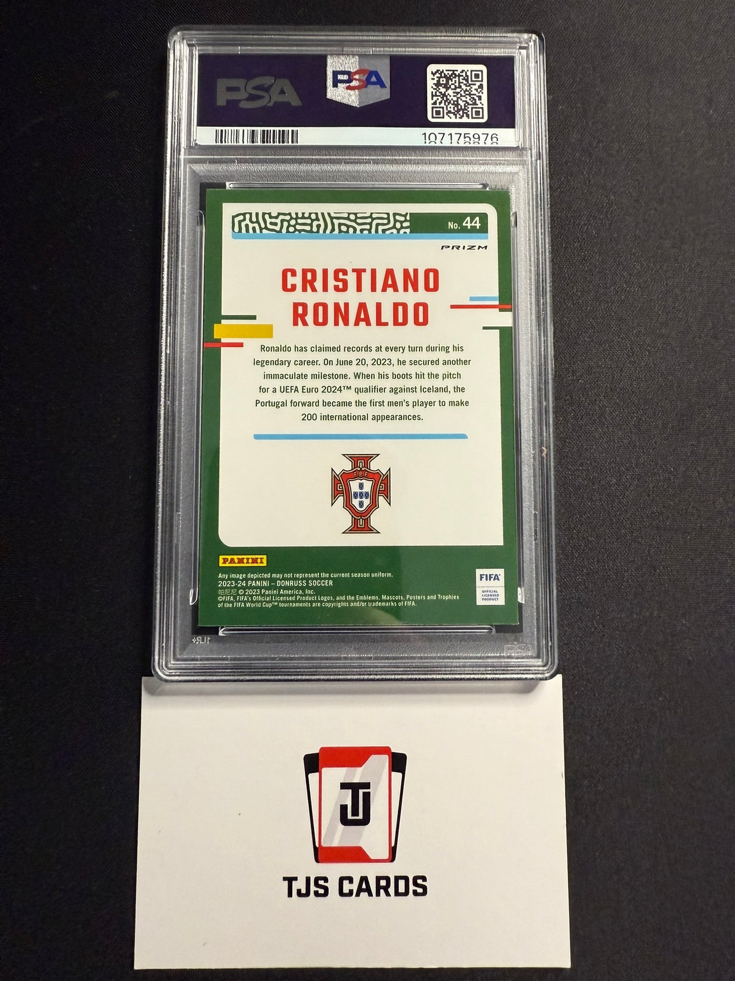 Cristiano Ronaldo - PSA 10 - Optic Holo - Panini Donruss 2023/24