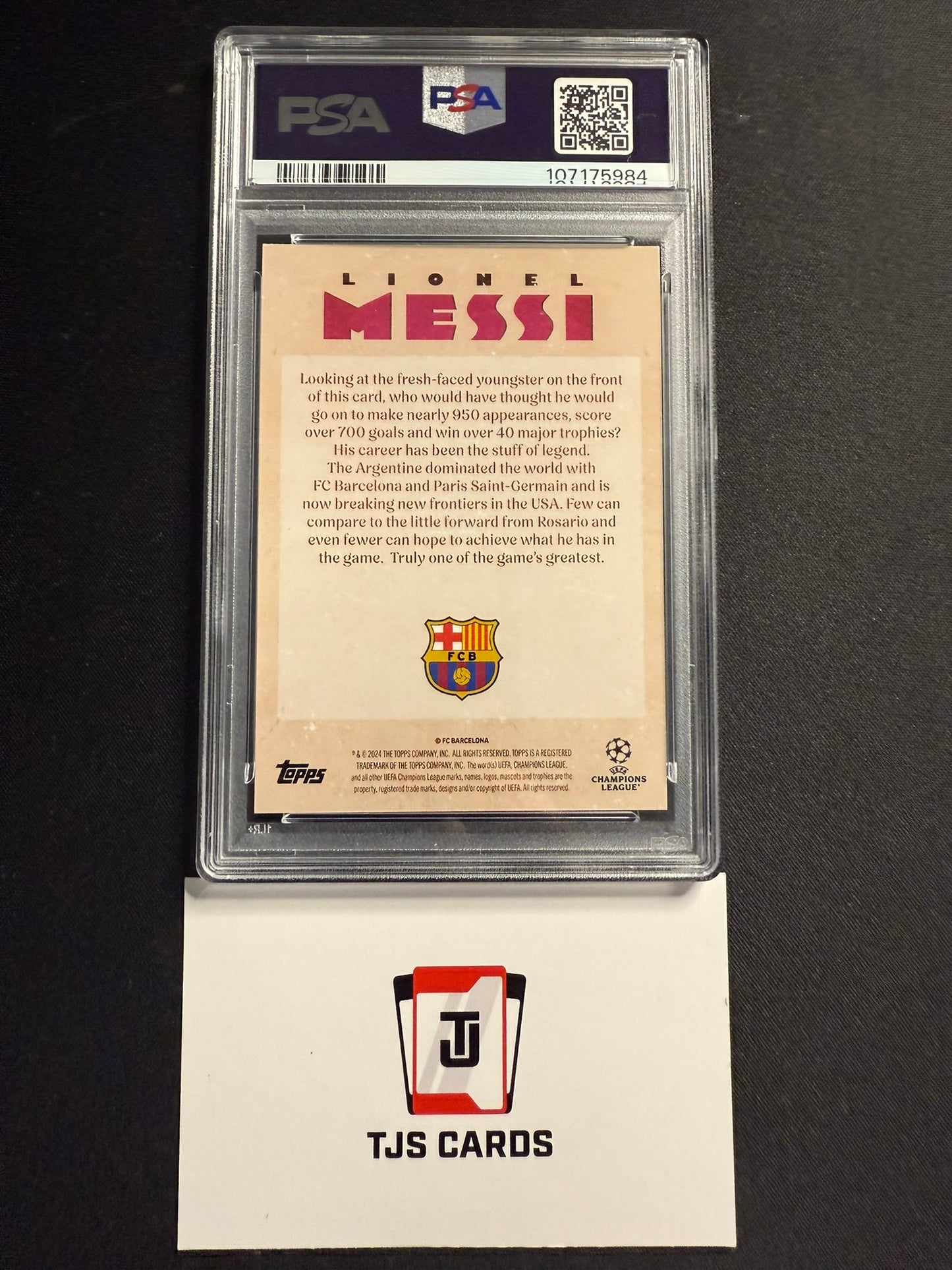 Lionel Messi - PSA 10 - Artistry - TOPPS Deco UCC 2024/25