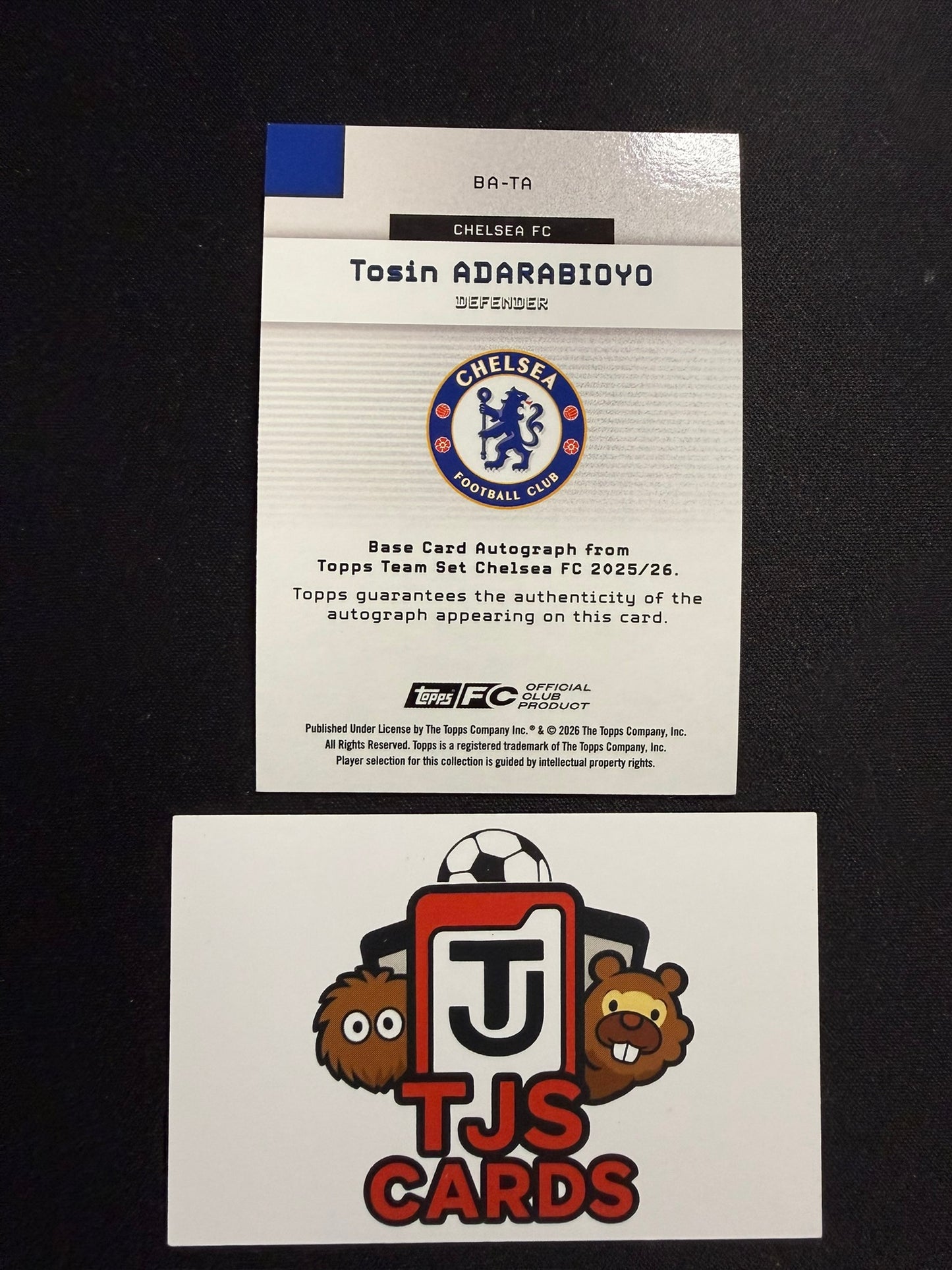 Tosin Adarabioyo - Auto /99 - TOPPS Chelsea Team Set 2025/26