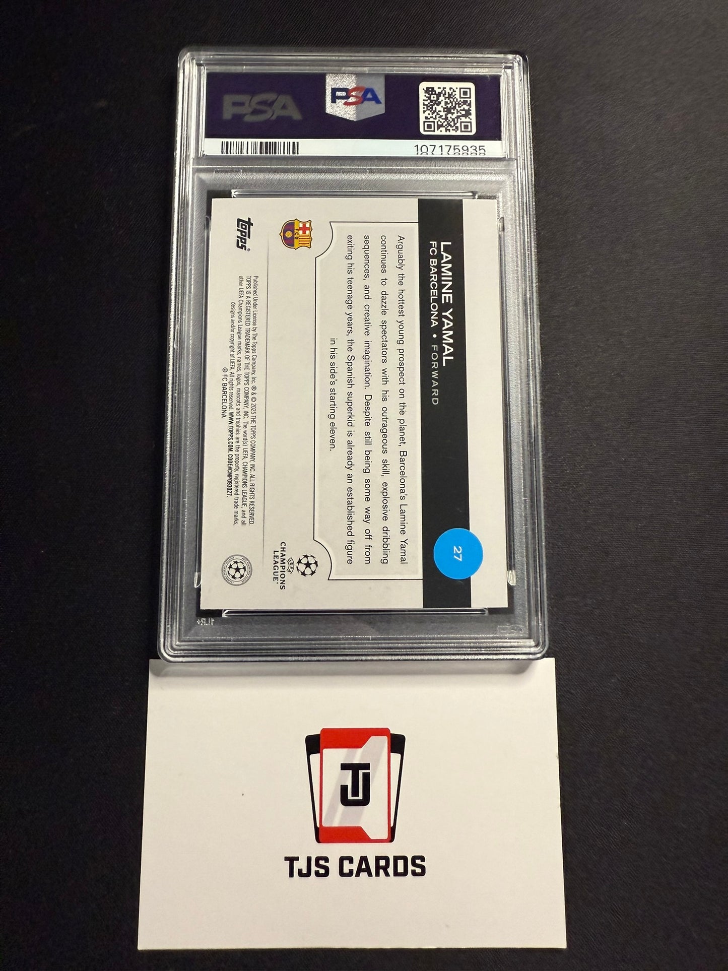 Lamine Yamal - PSA 10 - Green Flowfractor - TOPPS UCC 2024/25