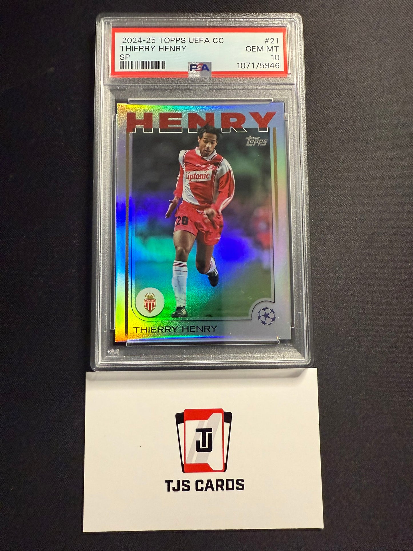 Thierry Henry - PSA 10 - Image Variation SP - TOPPS UCC 2024/25