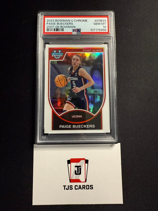 Paige Bueckers - PSA 10 - 2007-08 - TOPPS Bowman U Chrome 2023