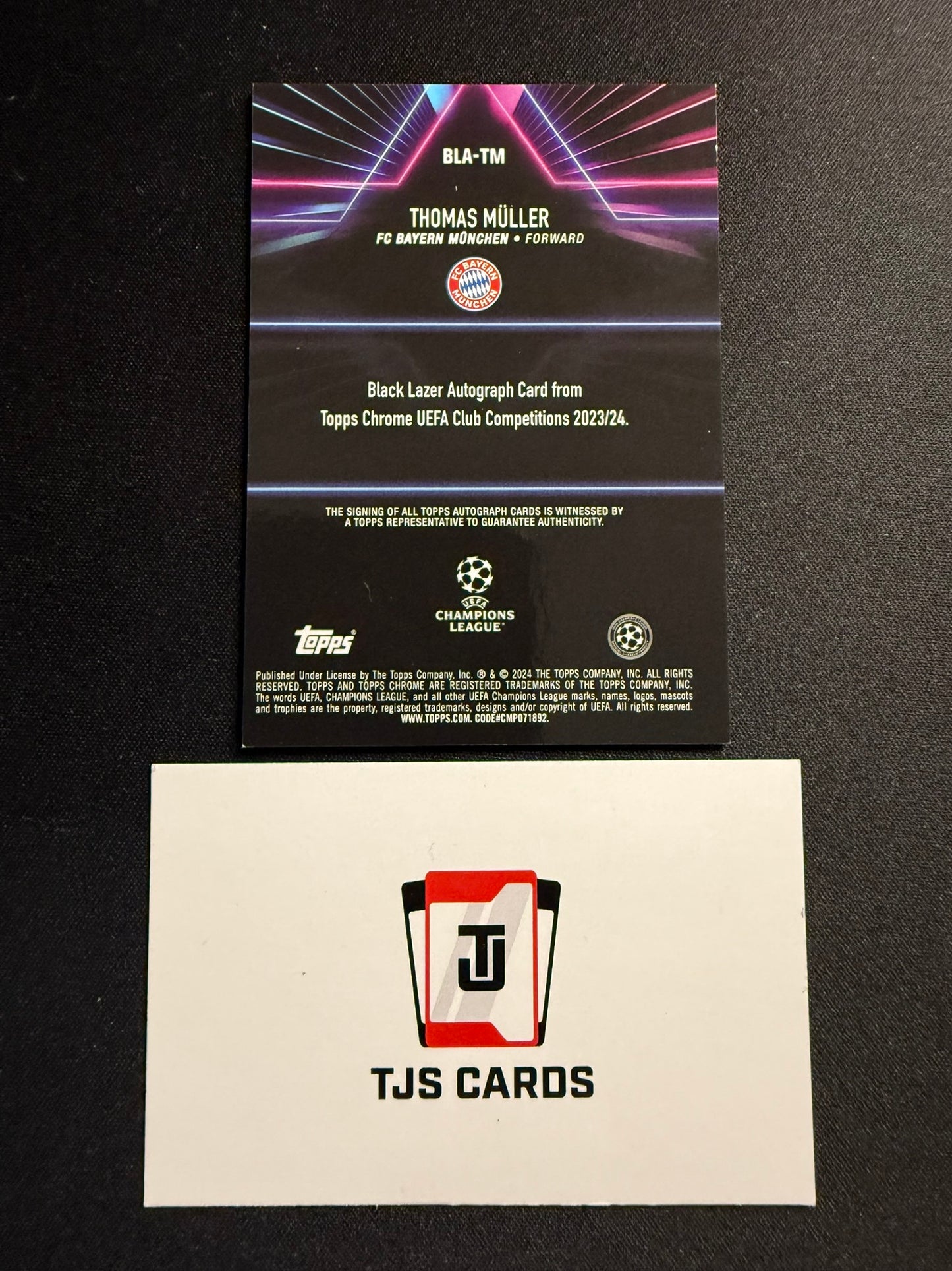 Thomas Muller - Green Black Lazer Auto /99 - TOPPS UCC Chrome 2023/24