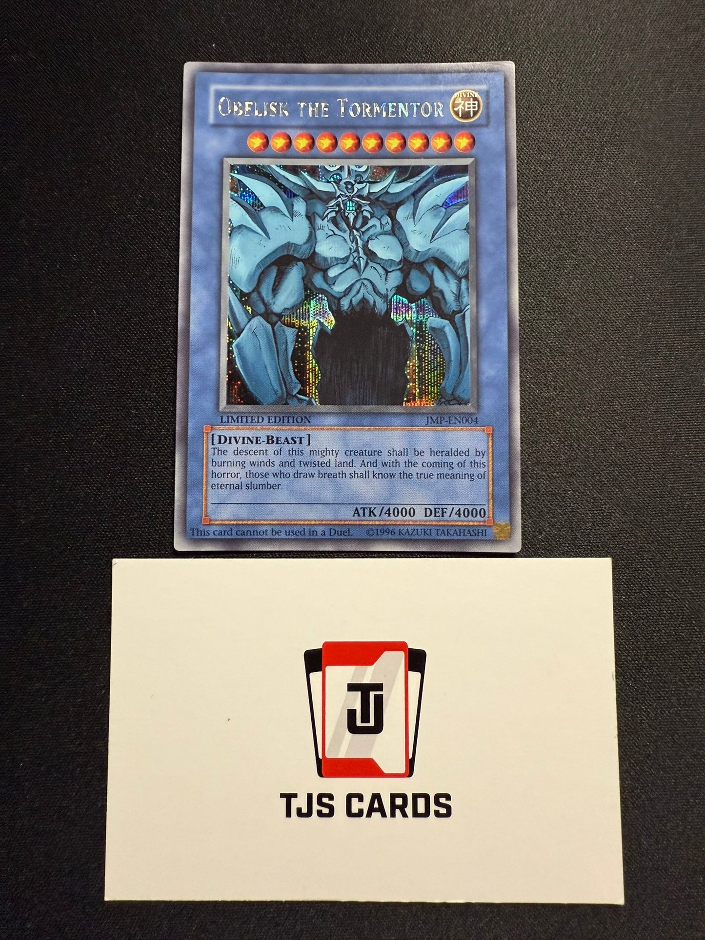 Obelisk The Tormentor - Prismatic Secret Rare Limited Edition JMP-EN004 - LP - YuGiOh