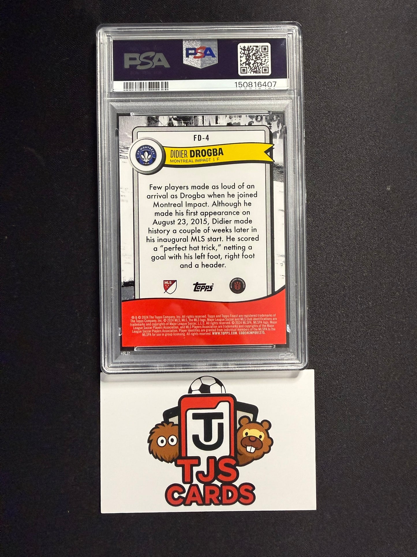 Didier Drogba - PSA 8 - Gold Debuts /50 - TOPPS Finest MLS 2024