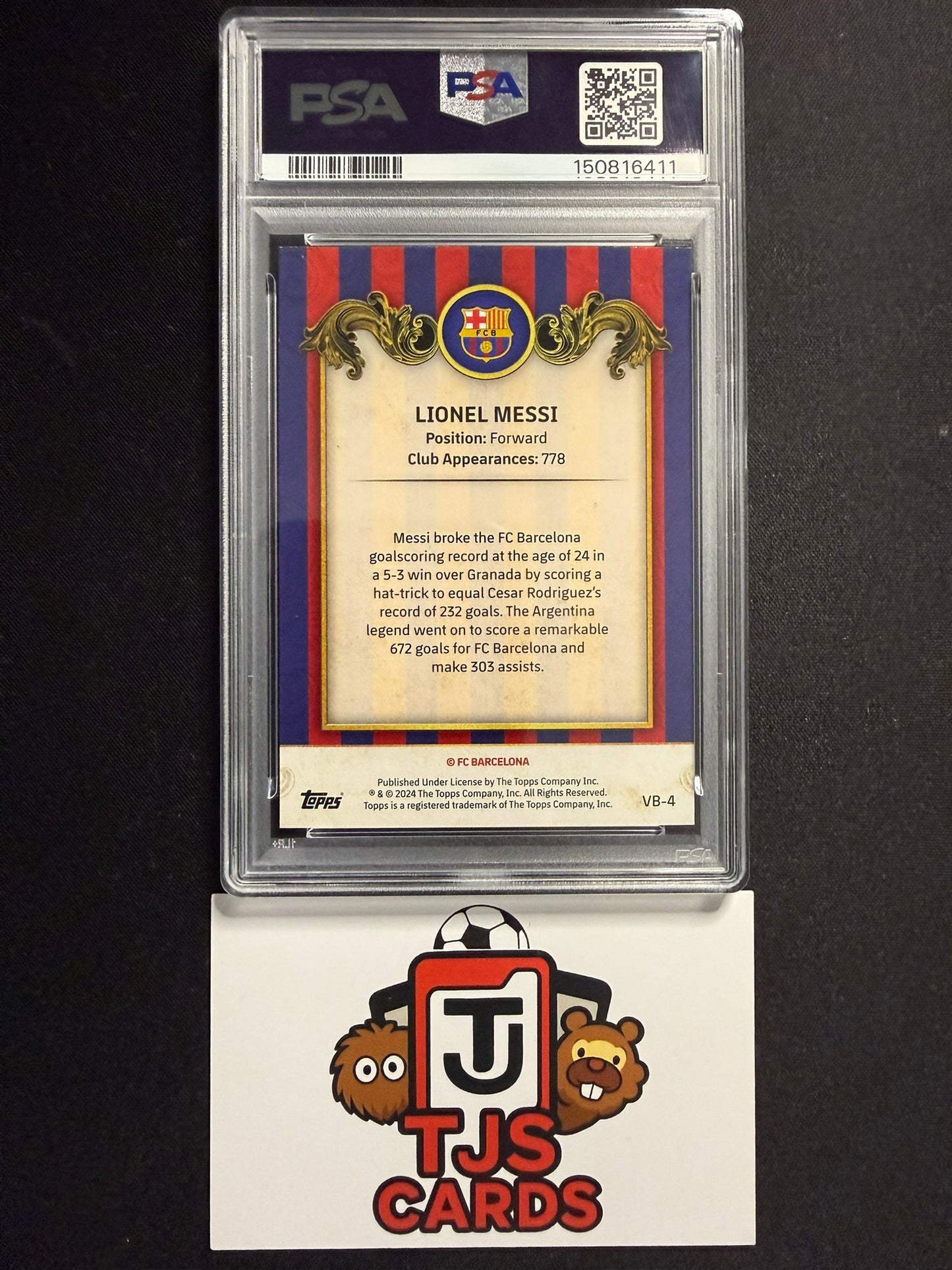 Lionel Messi - PSA 8 - Pink Vintage /99 - TOPPS Barcelona Team Set 2023/24