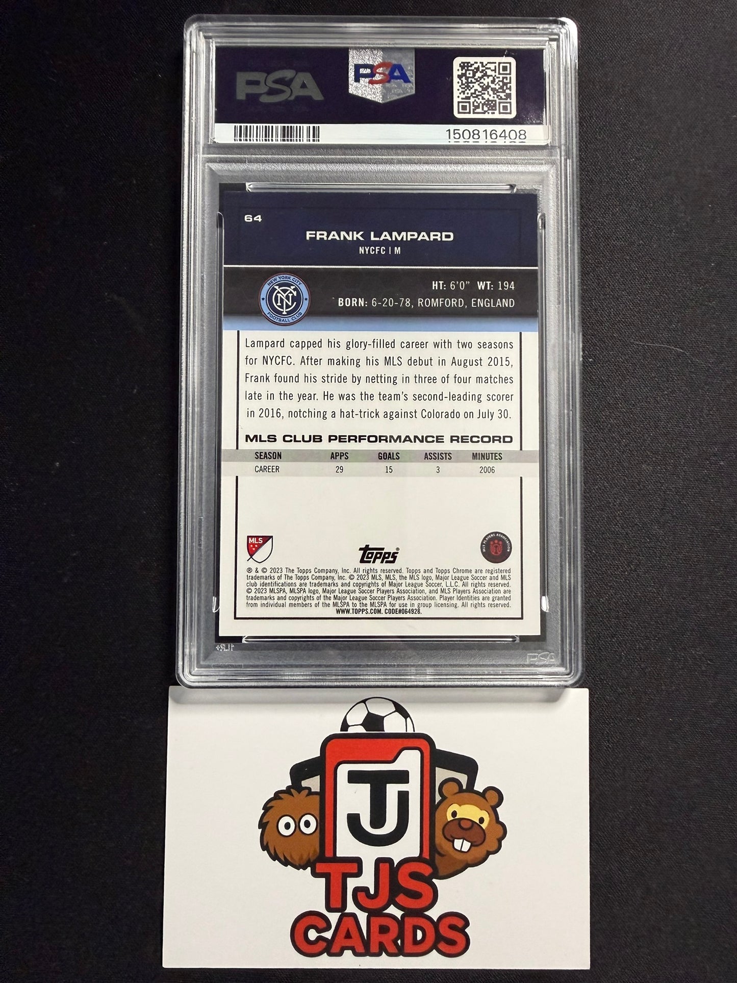 Frank Lampard - PSA 9 - Neon Green /99 - TOPPS Chrome MLS 2023