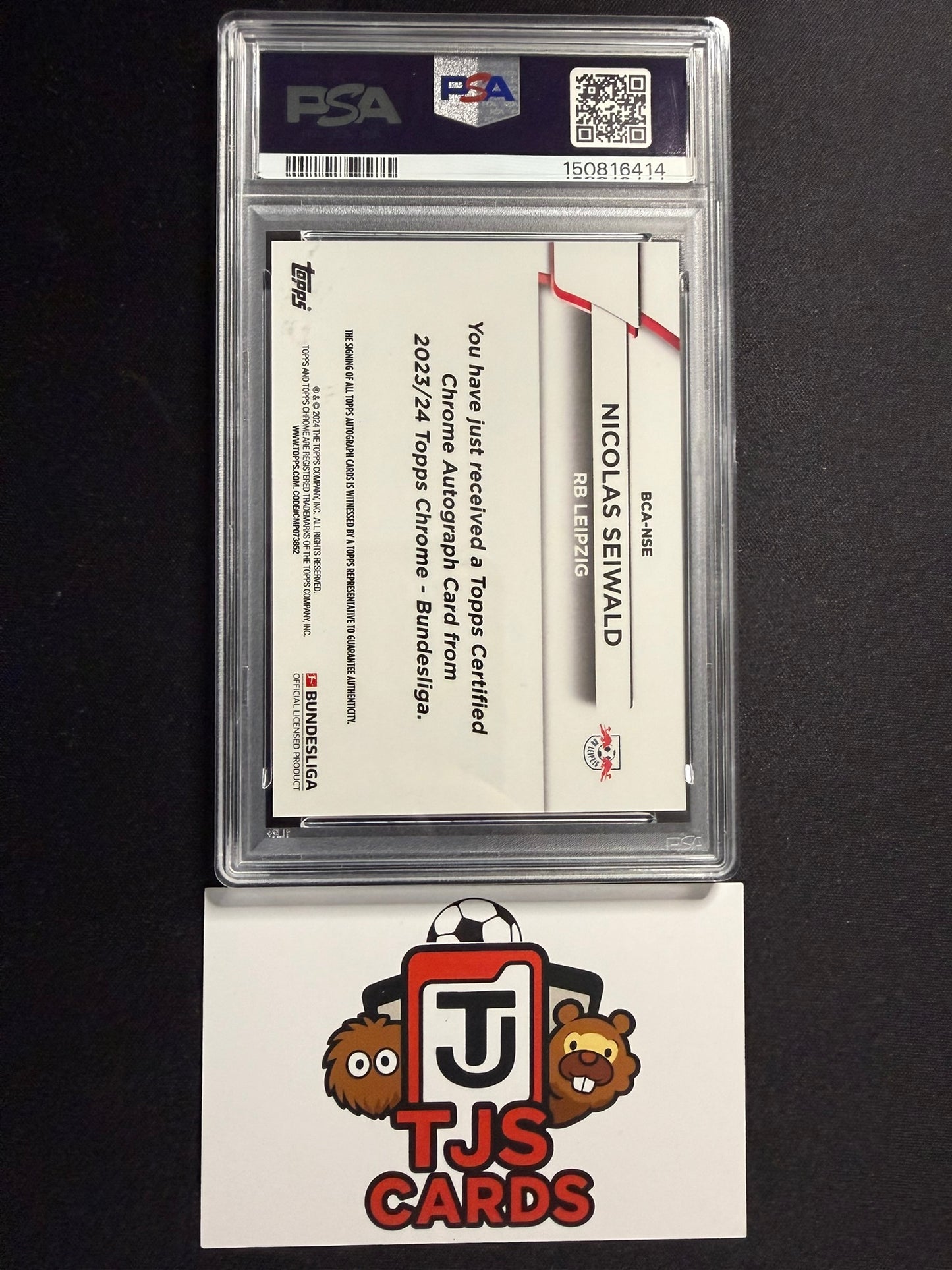 Nicolas Seiwald - PSA 9 - Red Auto /5 - TOPPS Sapphire Bundesliga 2023/24