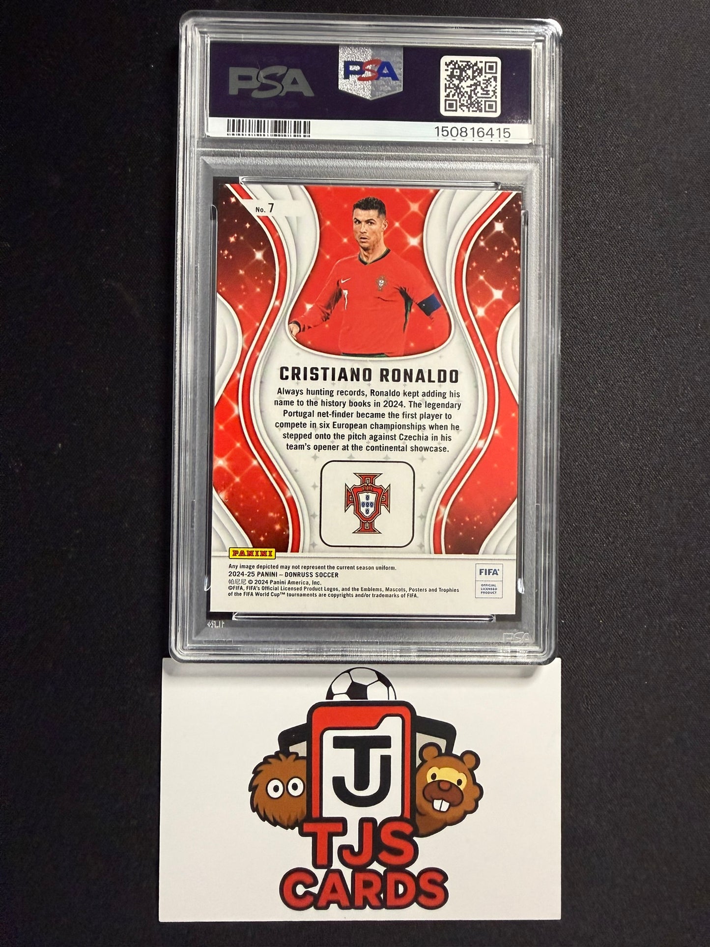 Cristiano Ronaldo - PSA 9 - Red Magicians SP - Panini Donruss 2024/25