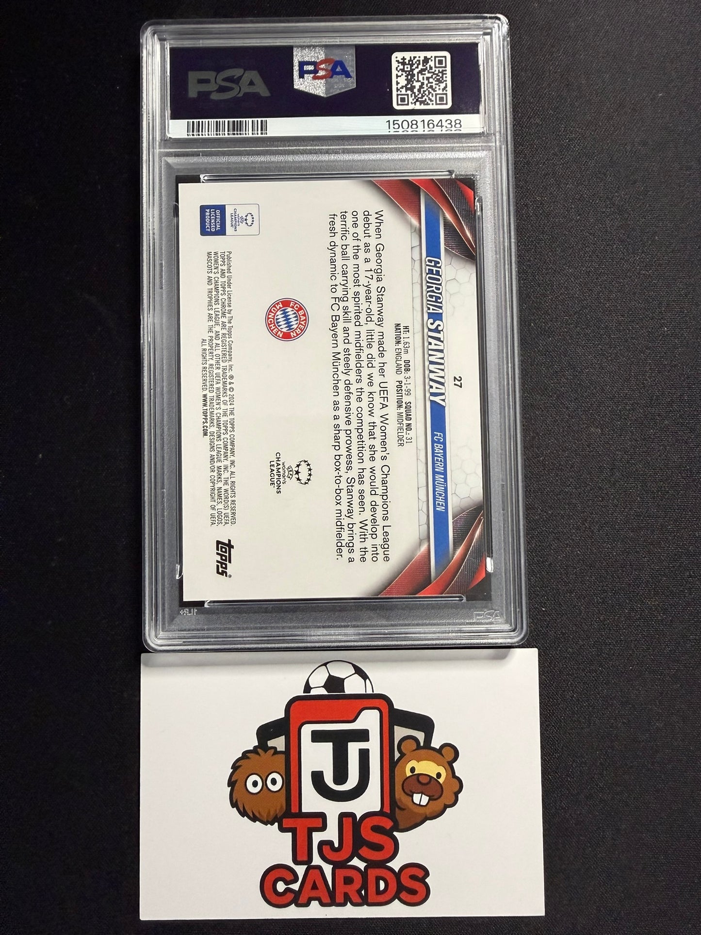 Georgia Stanway - PSA 9 - Black /10 - TOPPS Sapphire UWCL 2023/24
