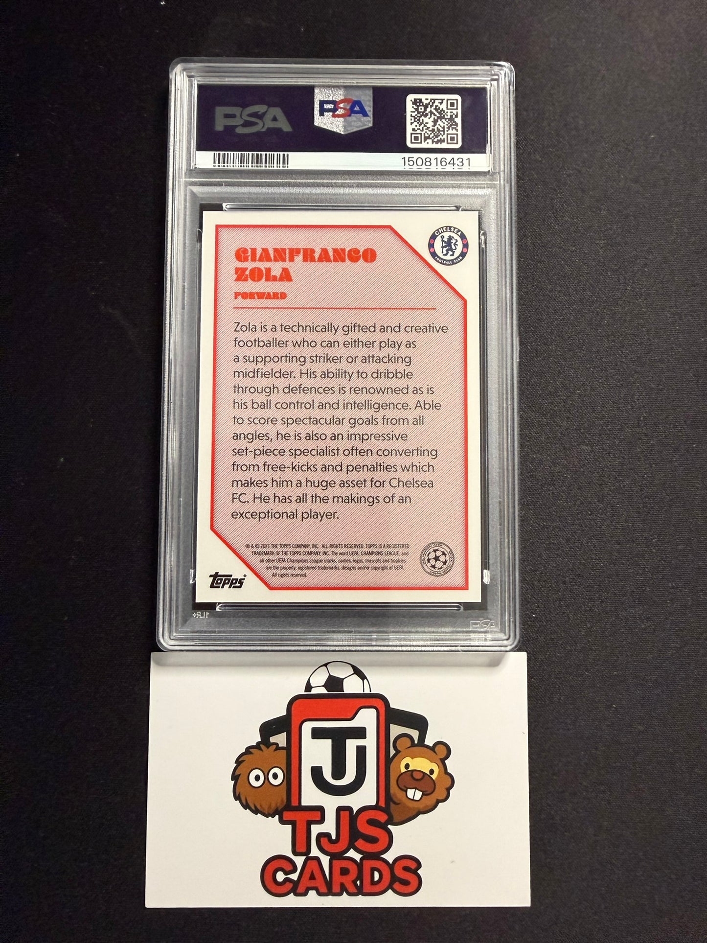 Gianfranco Zola - PSA 10 - Red Auto /10 - TOPPS Lost Rookies