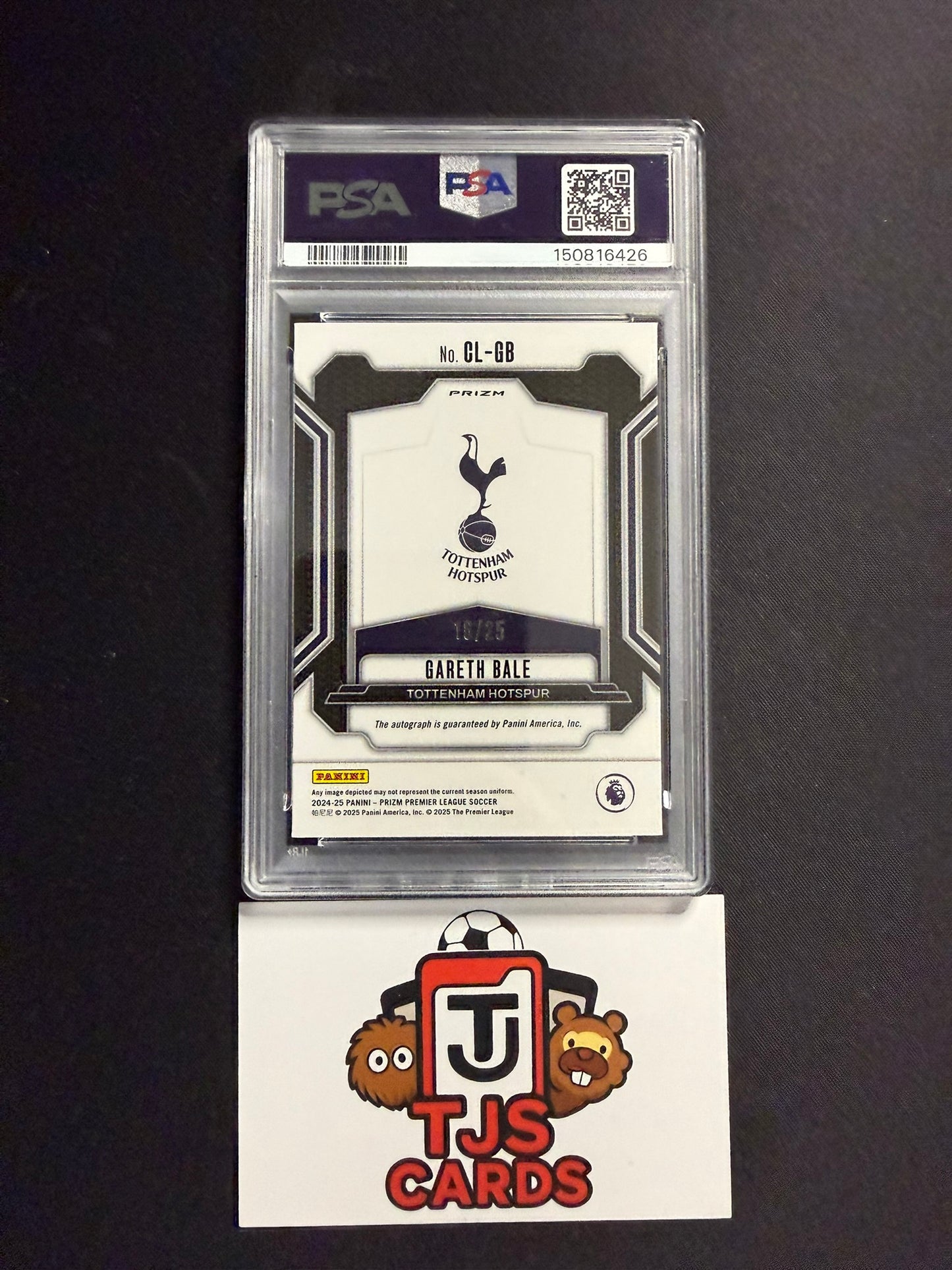 Gareth Bale - PSA 10 - Purple Auto /25 - Panini Prizm Premier League 2024/25