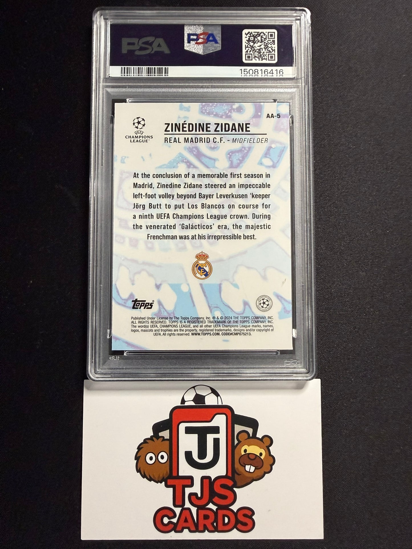 Zinedine Zidane - PSA 10 - Ageless Alchemy - TOPPS Merlin UCC 2023/24