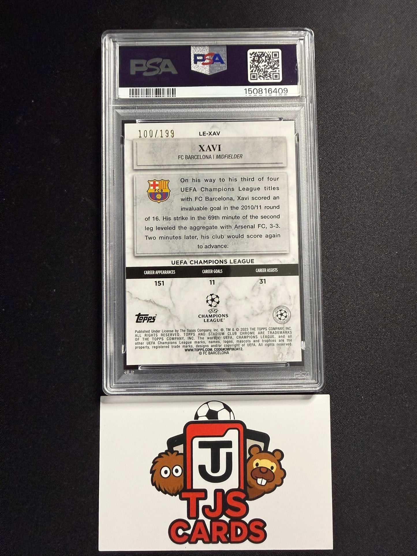Xavi - PSA 10 - Legends Of Europe Prism /199 - TOPPS Stadium Club Chrome UCC 2022/23