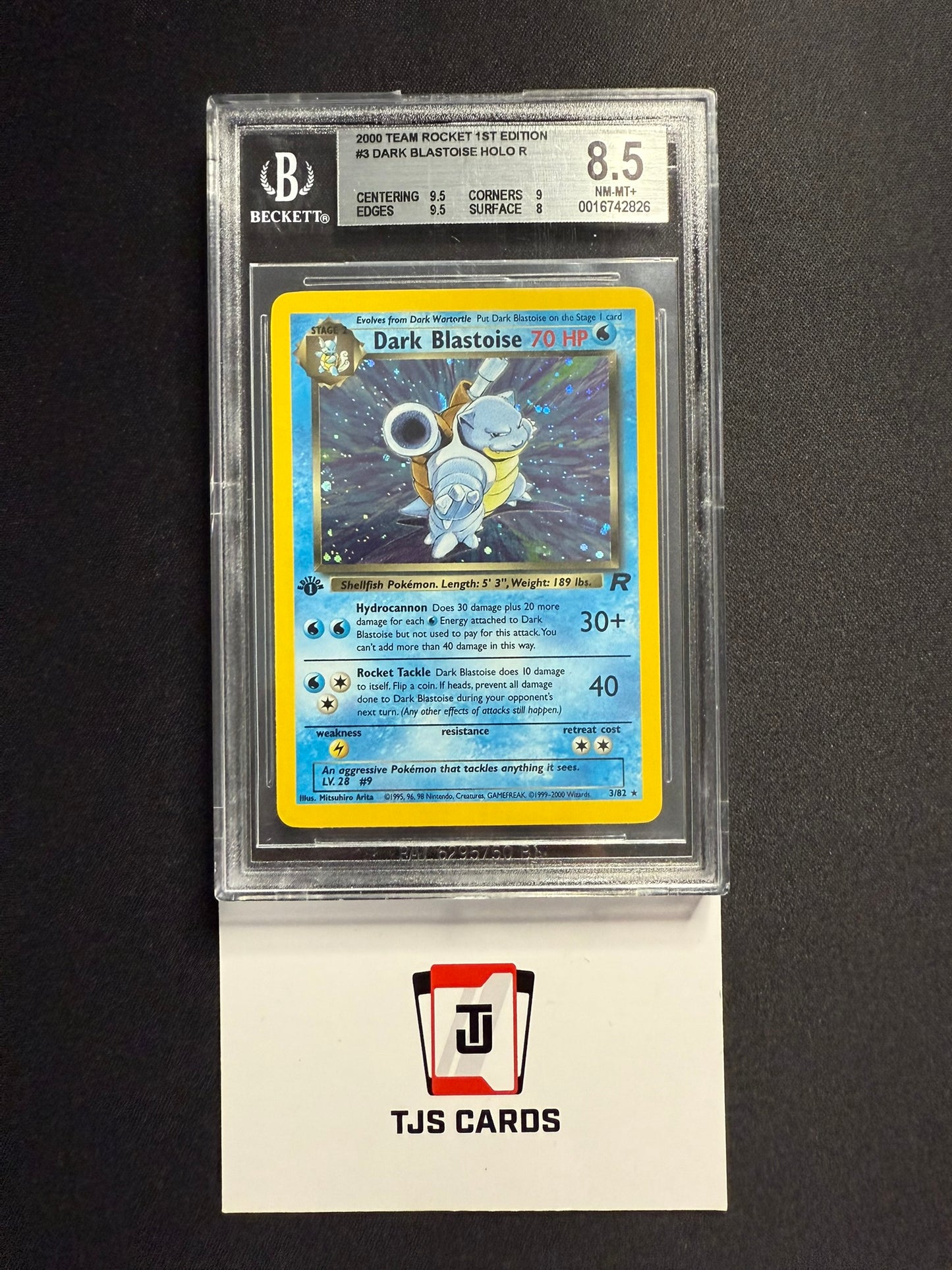 Dark Blastoise - BGS 8.5 - Holo 1st Edition Rocket 3/82 - Pokemon