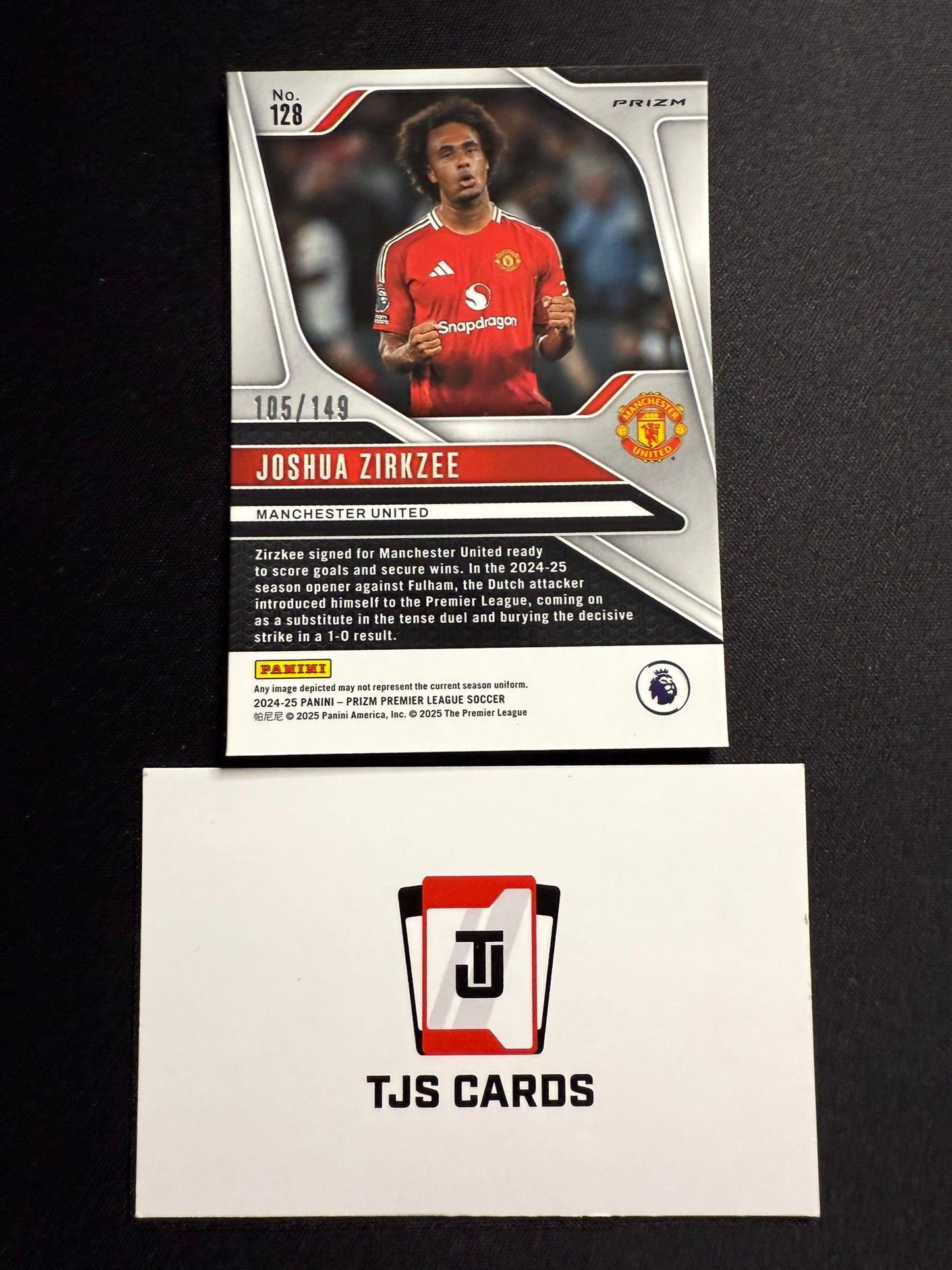 Joshua Zirkzee - Pink Breakaway Disco /149 - Panini Prizm Premier League 2024/25