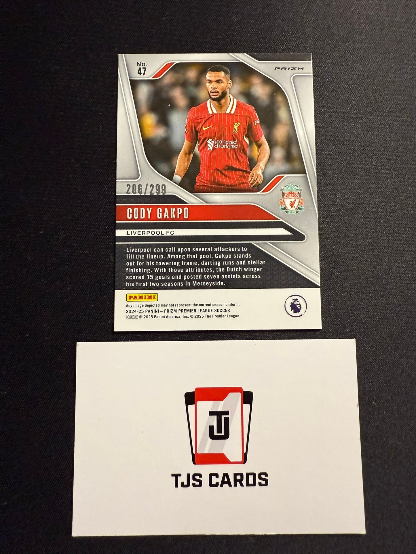 Cody Gakpo - Blue /299 - Panini Prizm Premier League 2024/25