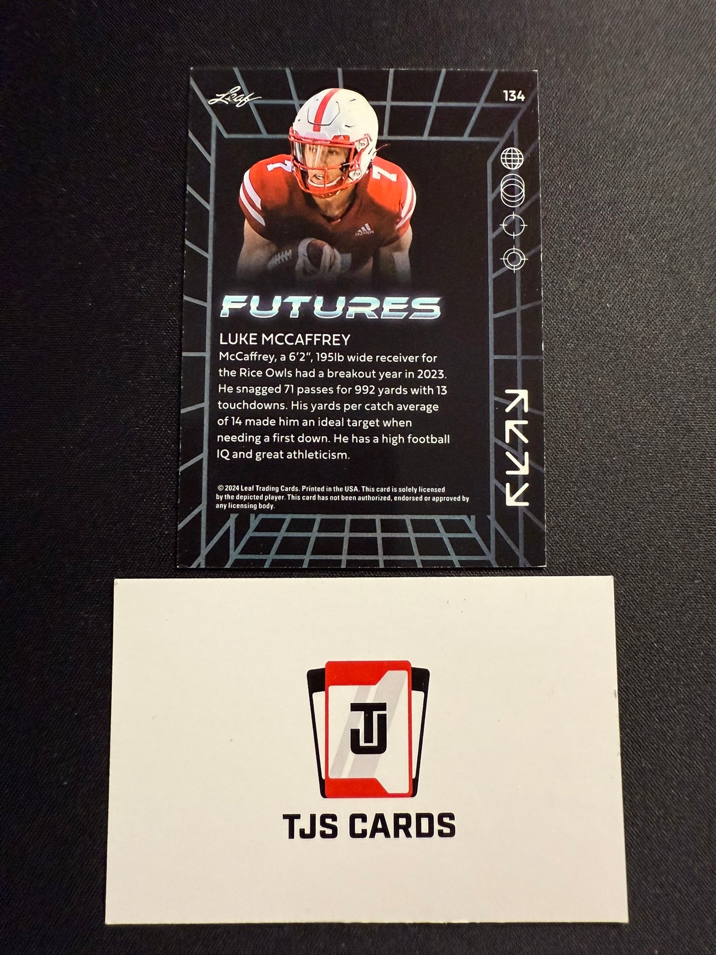 Luke McCaffrey - Silver Foil /25 - Leaf Futures 2024
