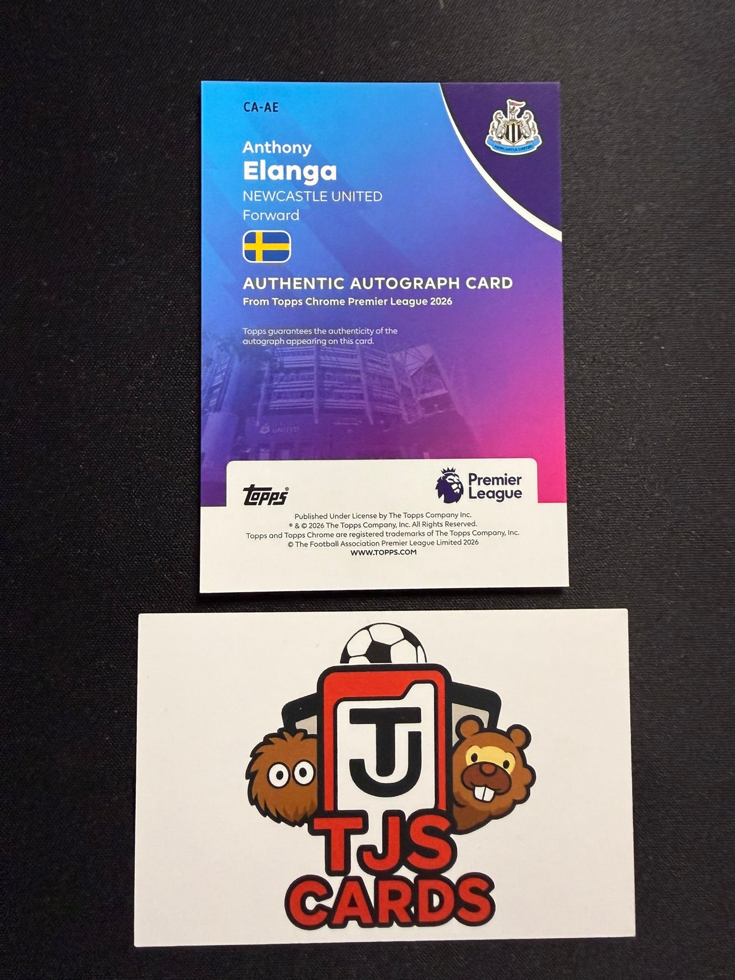 Anthony Elanga - Auto - TOPPS Chrome Premier League 2026
