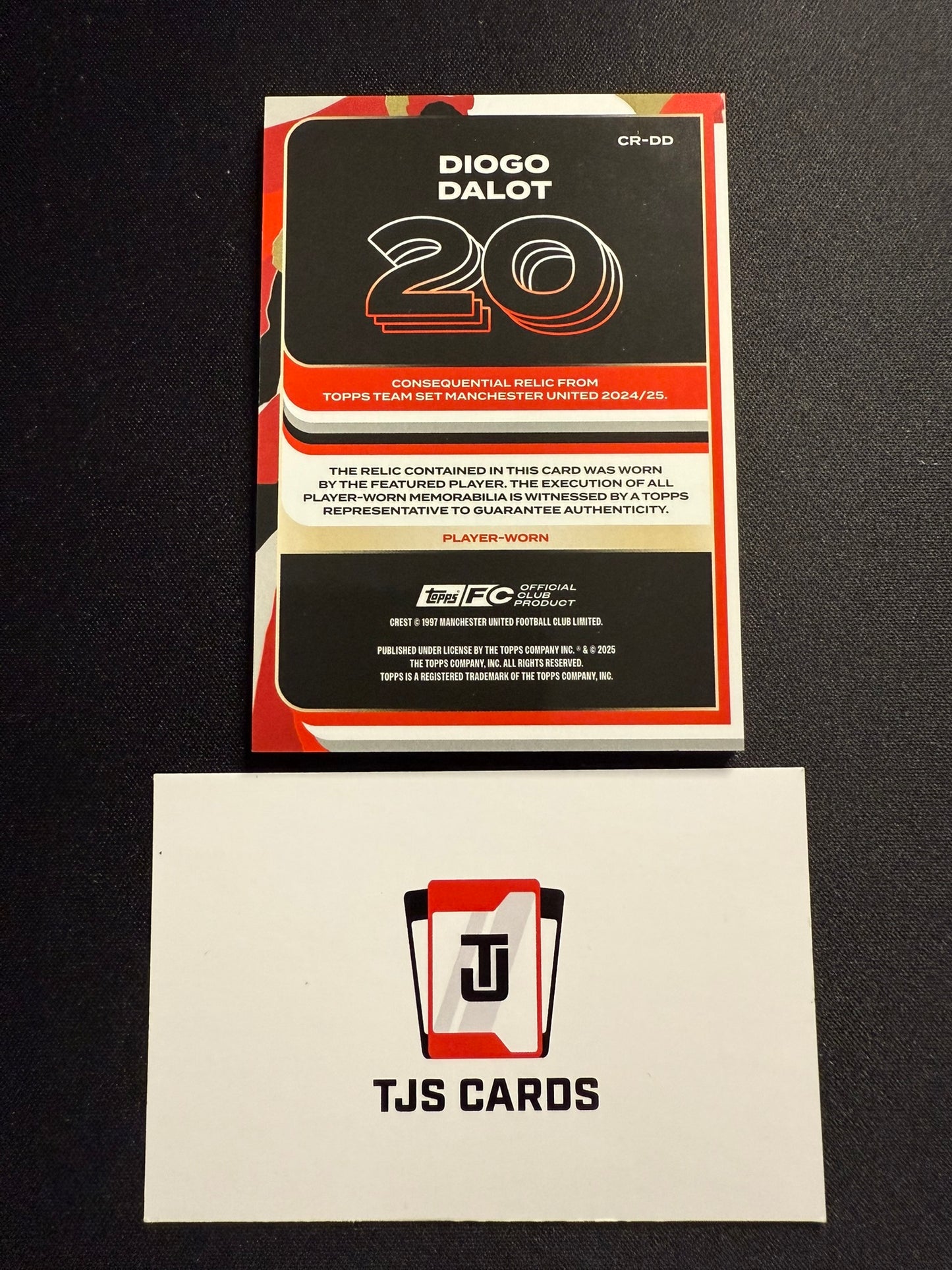 Diogo Dalot - Player-Worn Patch /99 - TOPPS Manchester United Team Set 2024/25