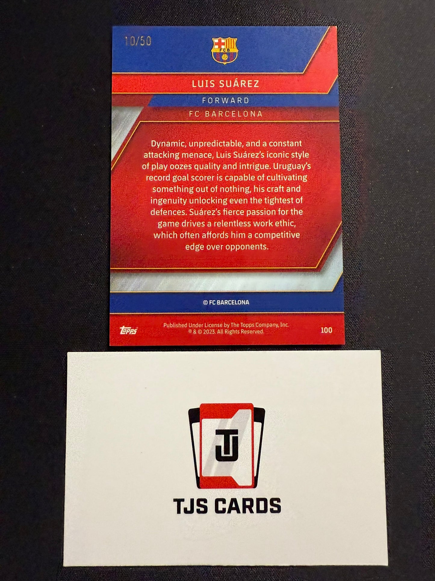 Luis Suarez - Gold /50 - TOPPS Barcelona Chrome 2022/23