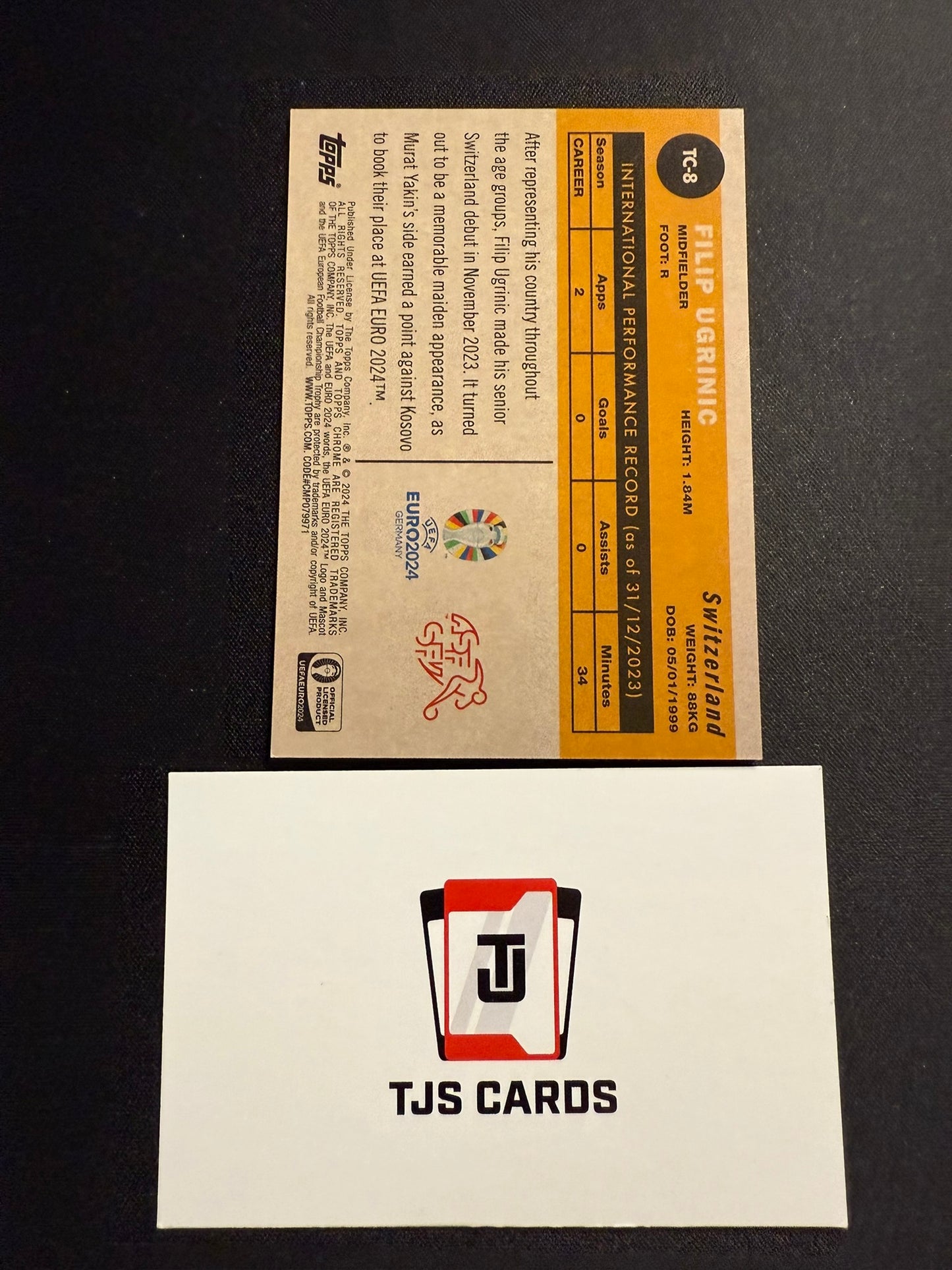 Filip Ugrinic - Natiional Debut Orange /25 - TOPPS UEFA Euro Chrome 2024