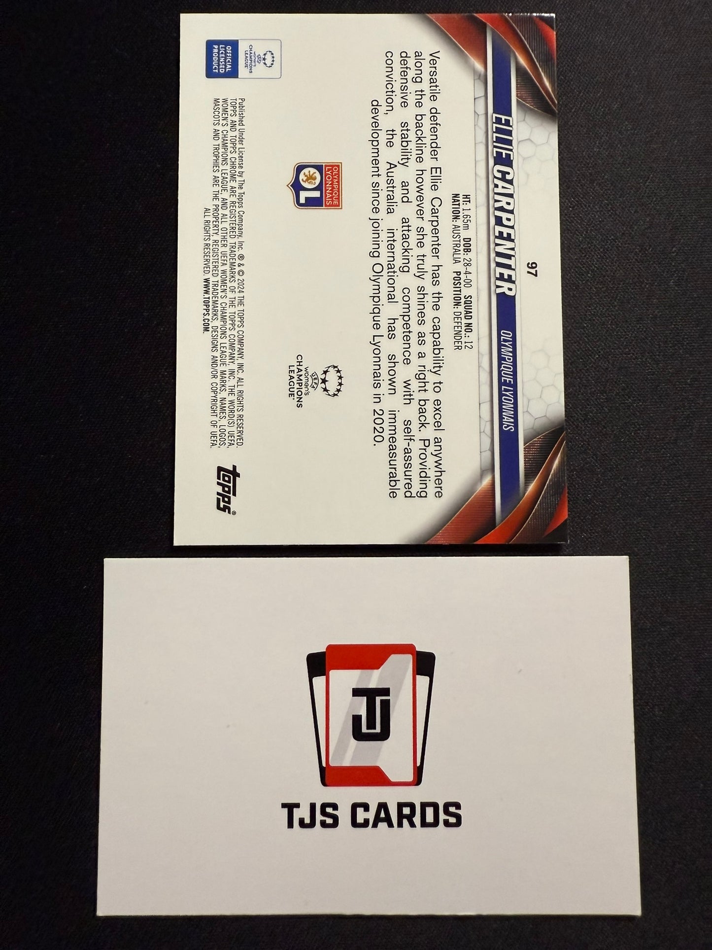 Ellie Carpenter - Rookie Inferno /75 - TOPPS Chrome UWCL 2023/24