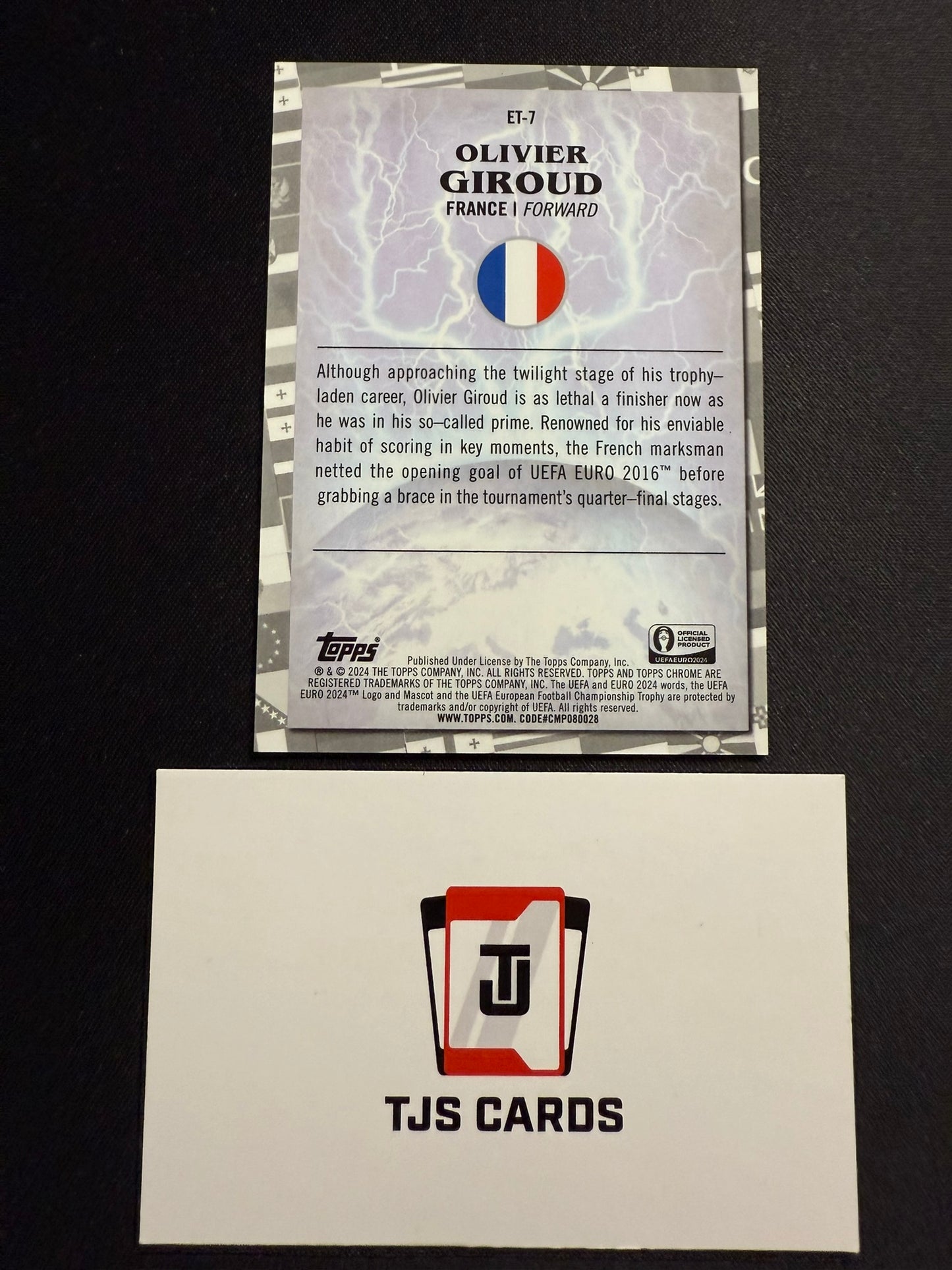 Olivier Giroud - European Tour Case Hit - TOPPS UEFA EURO Chrome 2024