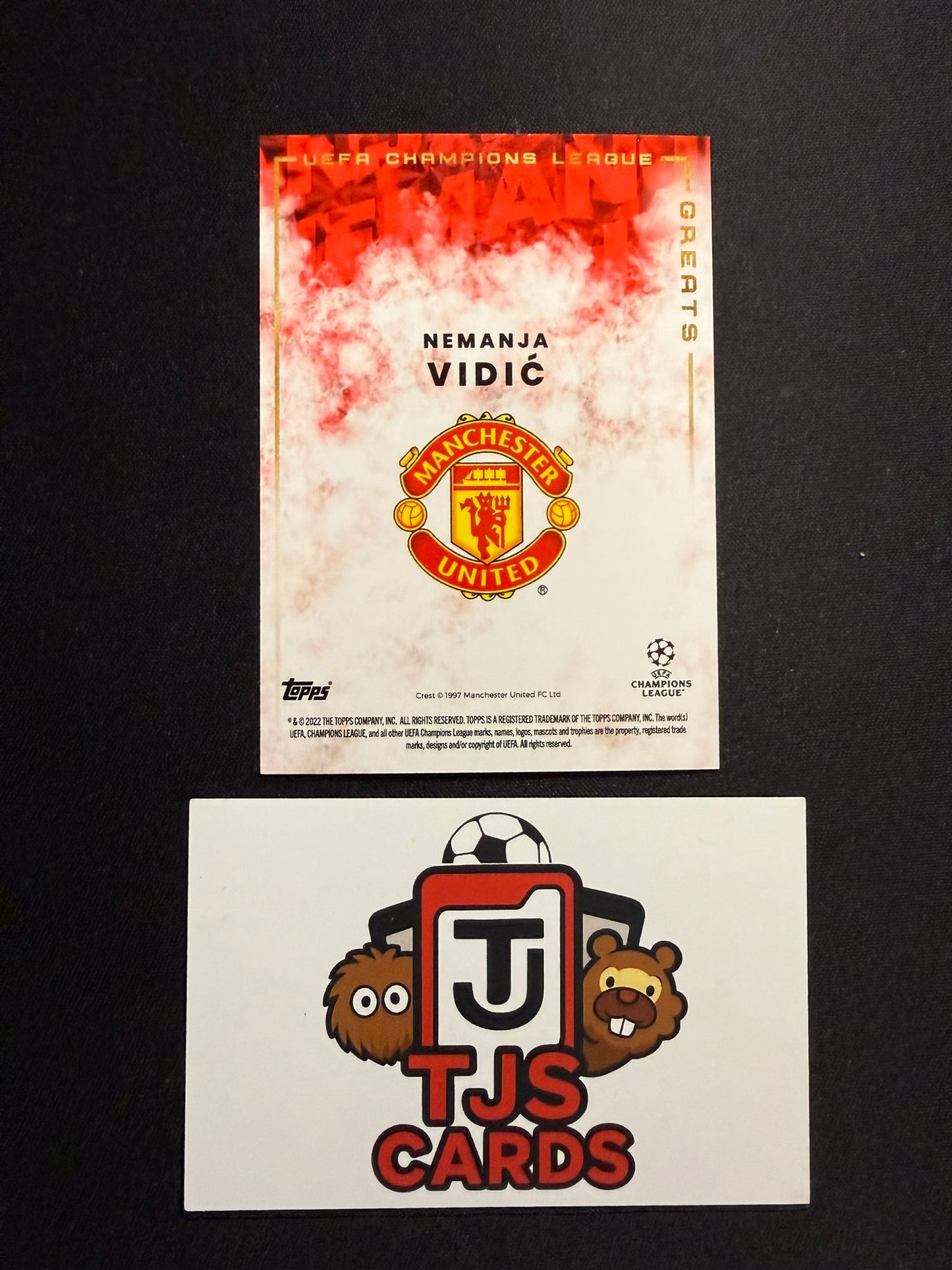 Nemanja Vidic - Red /5 - TOPPS Jose Mourinho Platinum Curated Set 2022