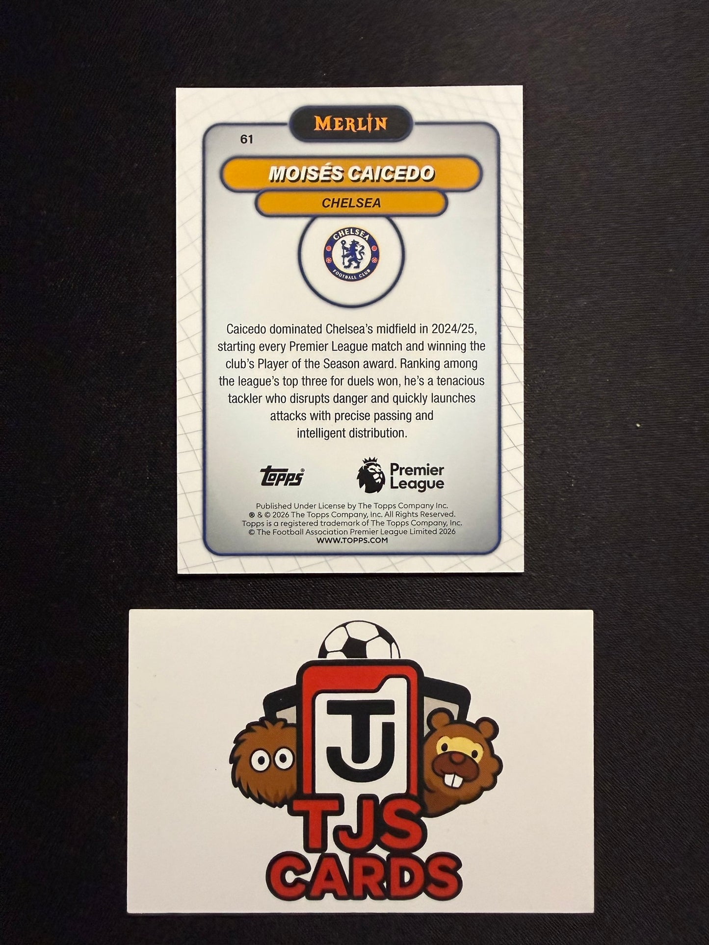 Moises Caicedo - Gold Mojo /50 - TOPPS Merlin Premier League 2026