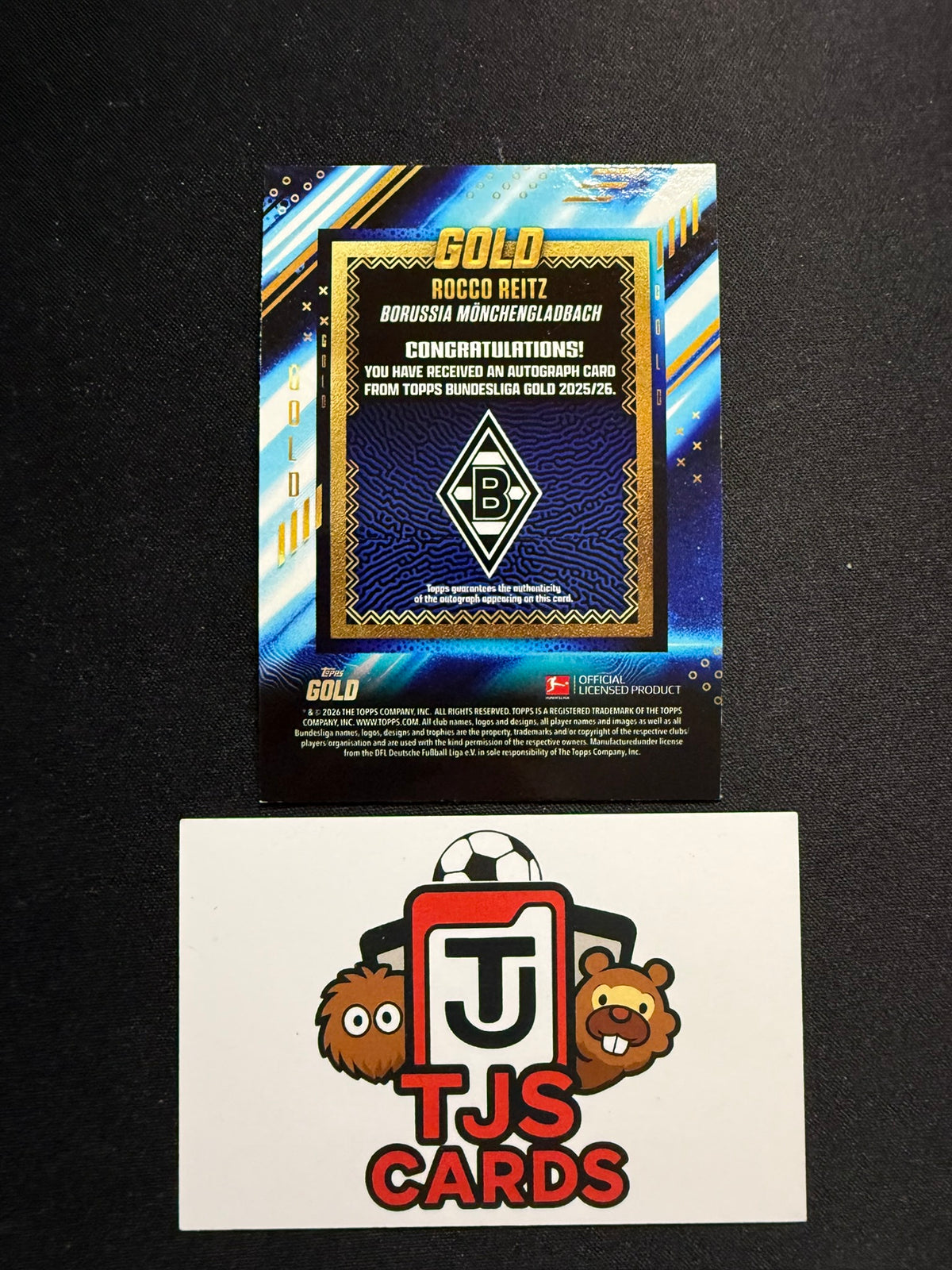 Rocco Reitz - Blue Auto /99 - TOPPS Gold Bundesliga 2025/26