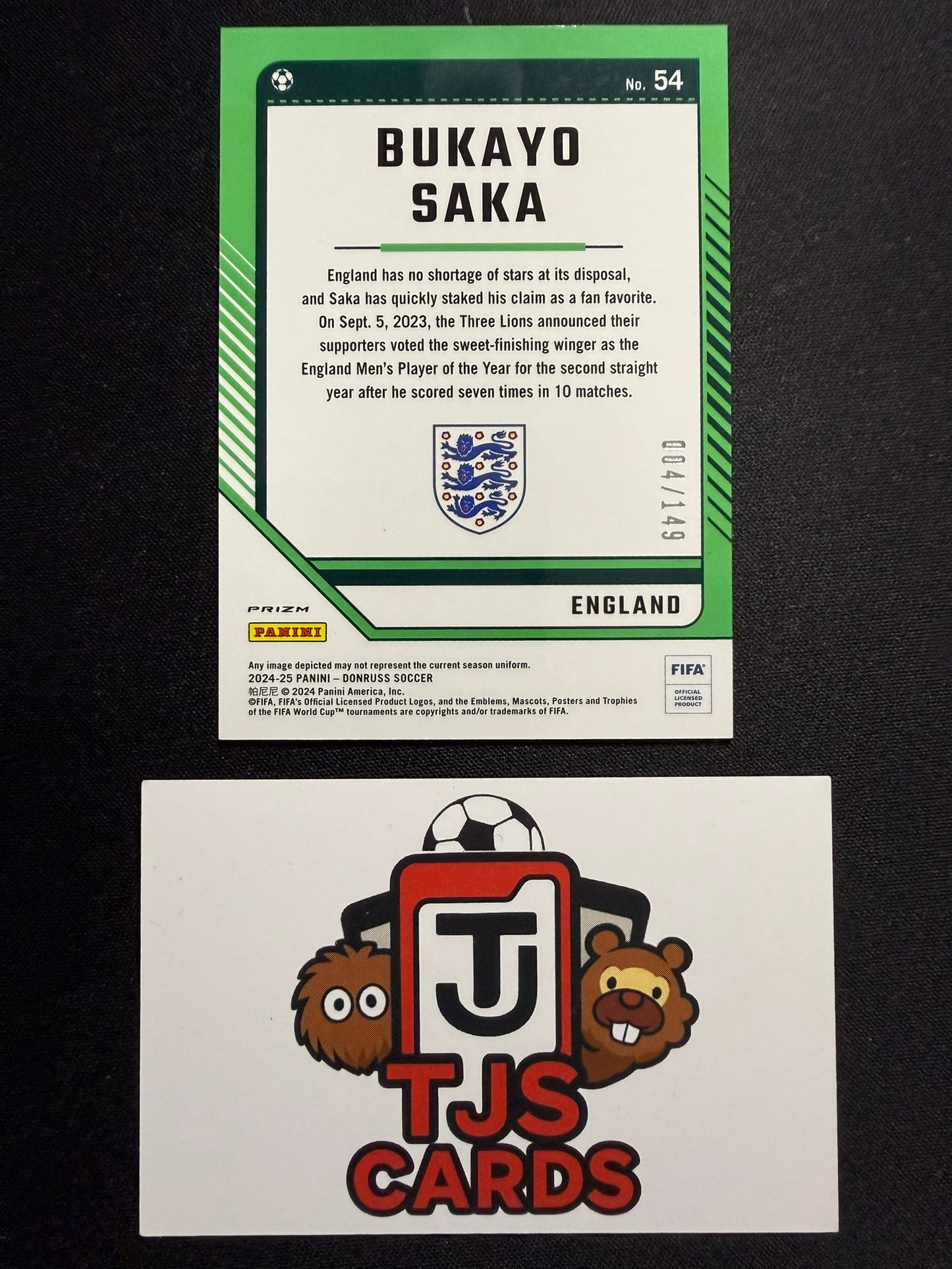 Bukayo Saka - Blue /149 - Panini Donruss 2024/25