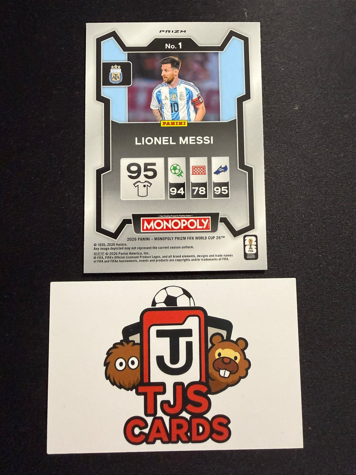 Lionel Messi - Green Wave - Panini Prizm Monopoly World Cup 2026