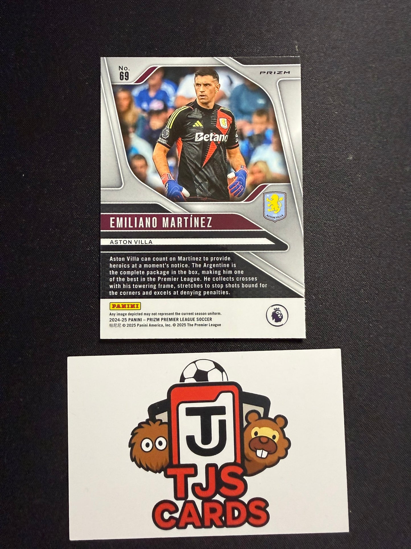 Emiliano Martinez - Red White Blue Choice - Panini Prizm Premier League 2024/25