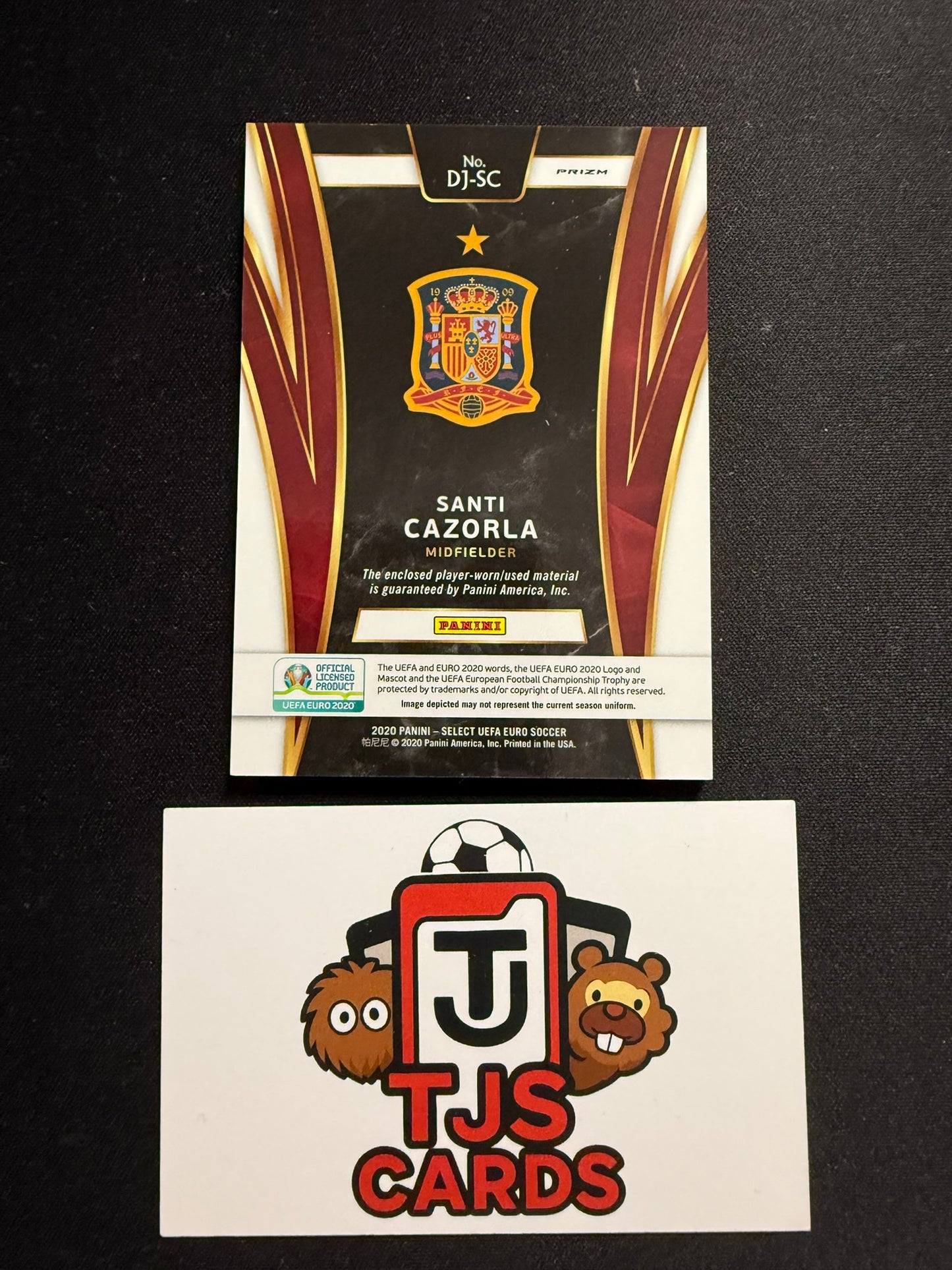 Santi Cazorla - Player-Worn Dual Patch - Panini Select UEFA EURO 2020